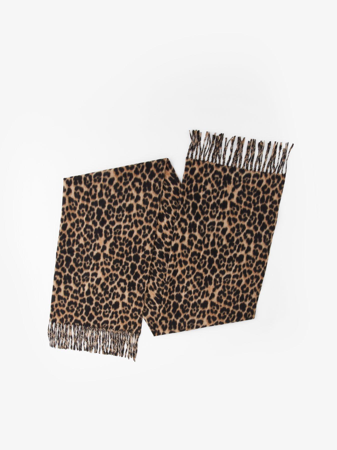  image of pieces-animal-print-long-scarf-leopard-print