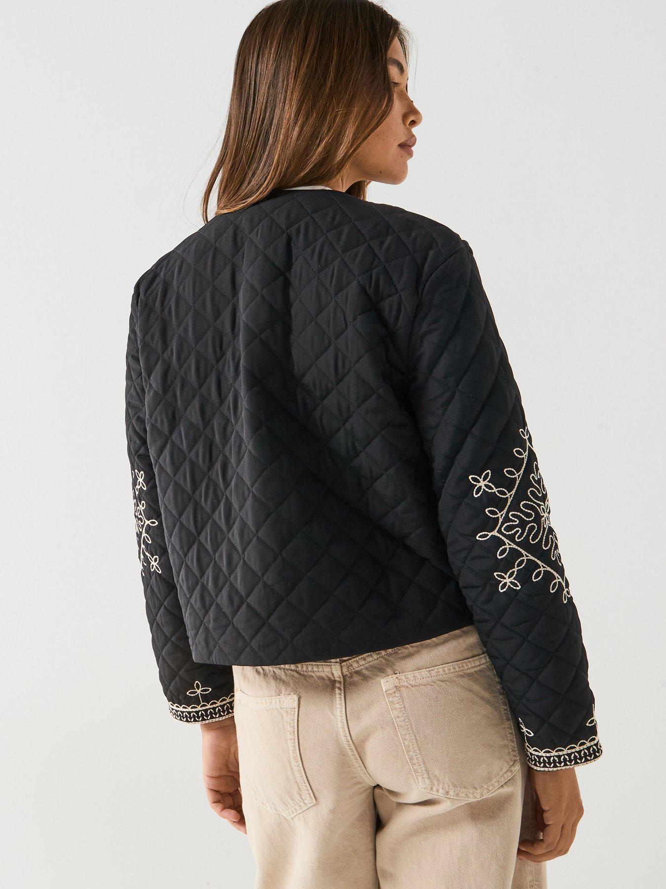 Image 2 of 5 of JDY Billie Long Sleeve Quilted Shacket - Black