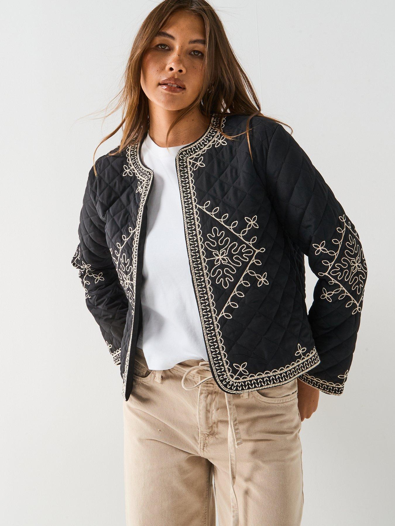 Image 5 of 5 of JDY Billie Long Sleeve Quilted Shacket - Black