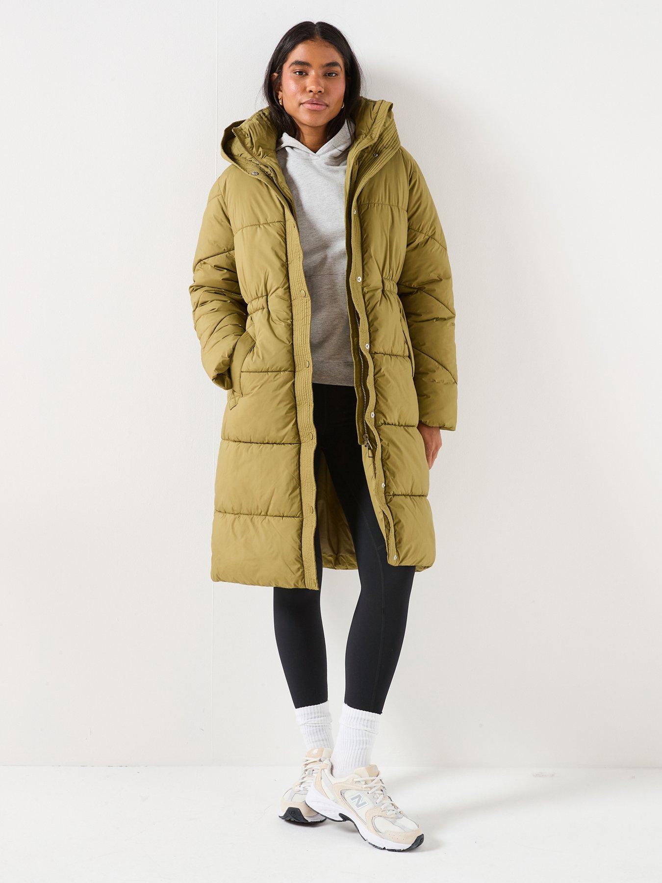 JDY Nathalie Long Padded Coat - Green
