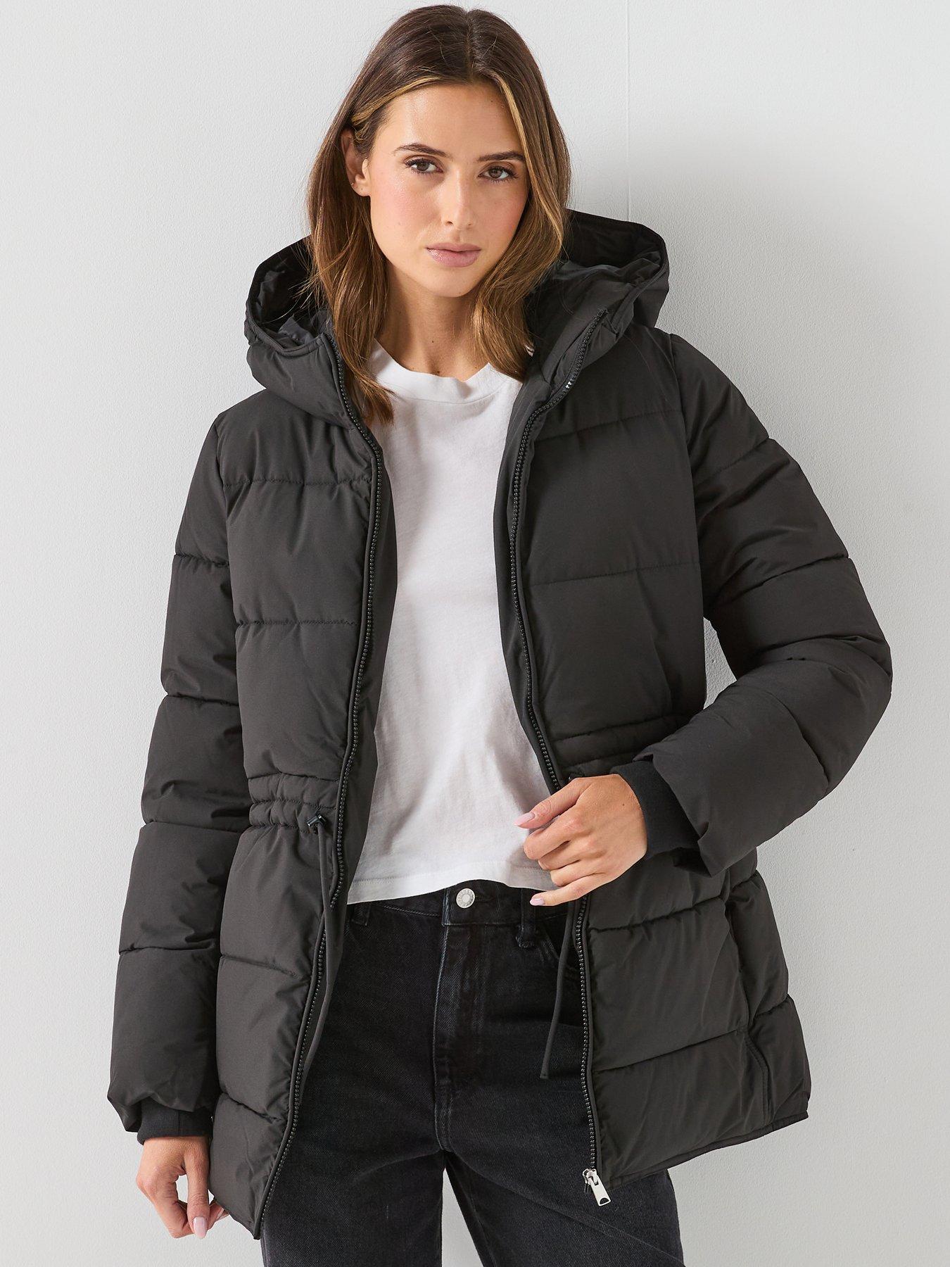 Image 1 of 6 of Vero Moda Cera Padded Coat - Black