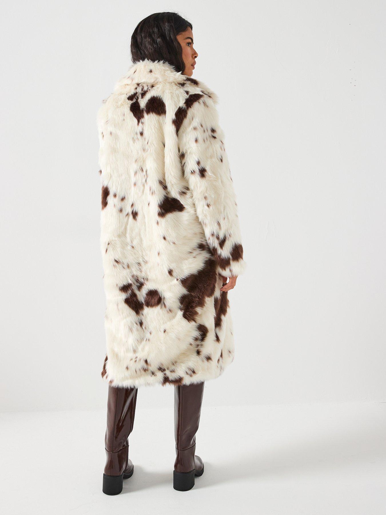  image of vero-moda-faux-fur-cow-print-coat-print
