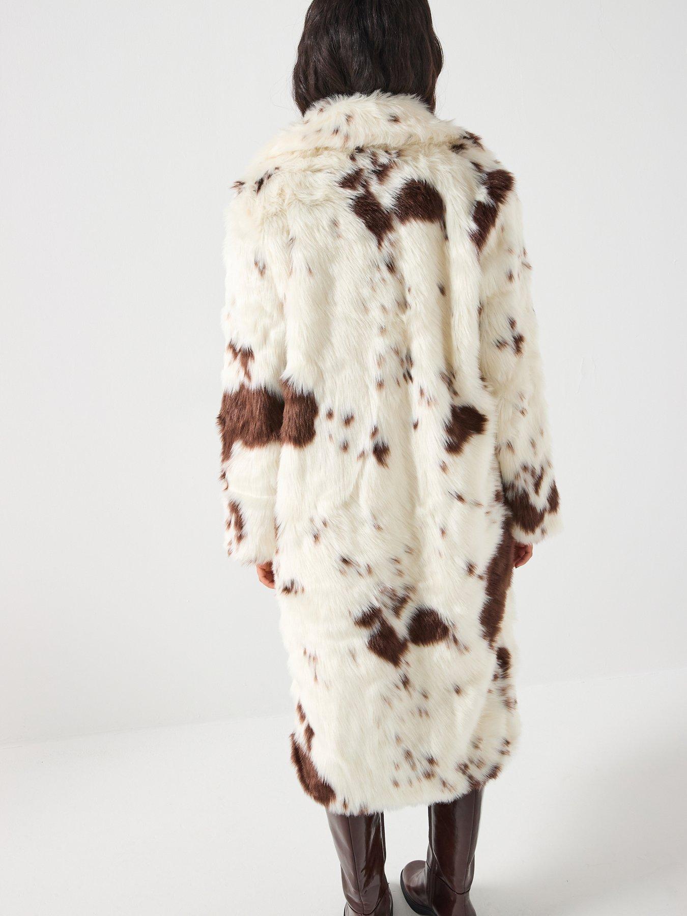  image of vero-moda-faux-fur-cow-print-coat-print