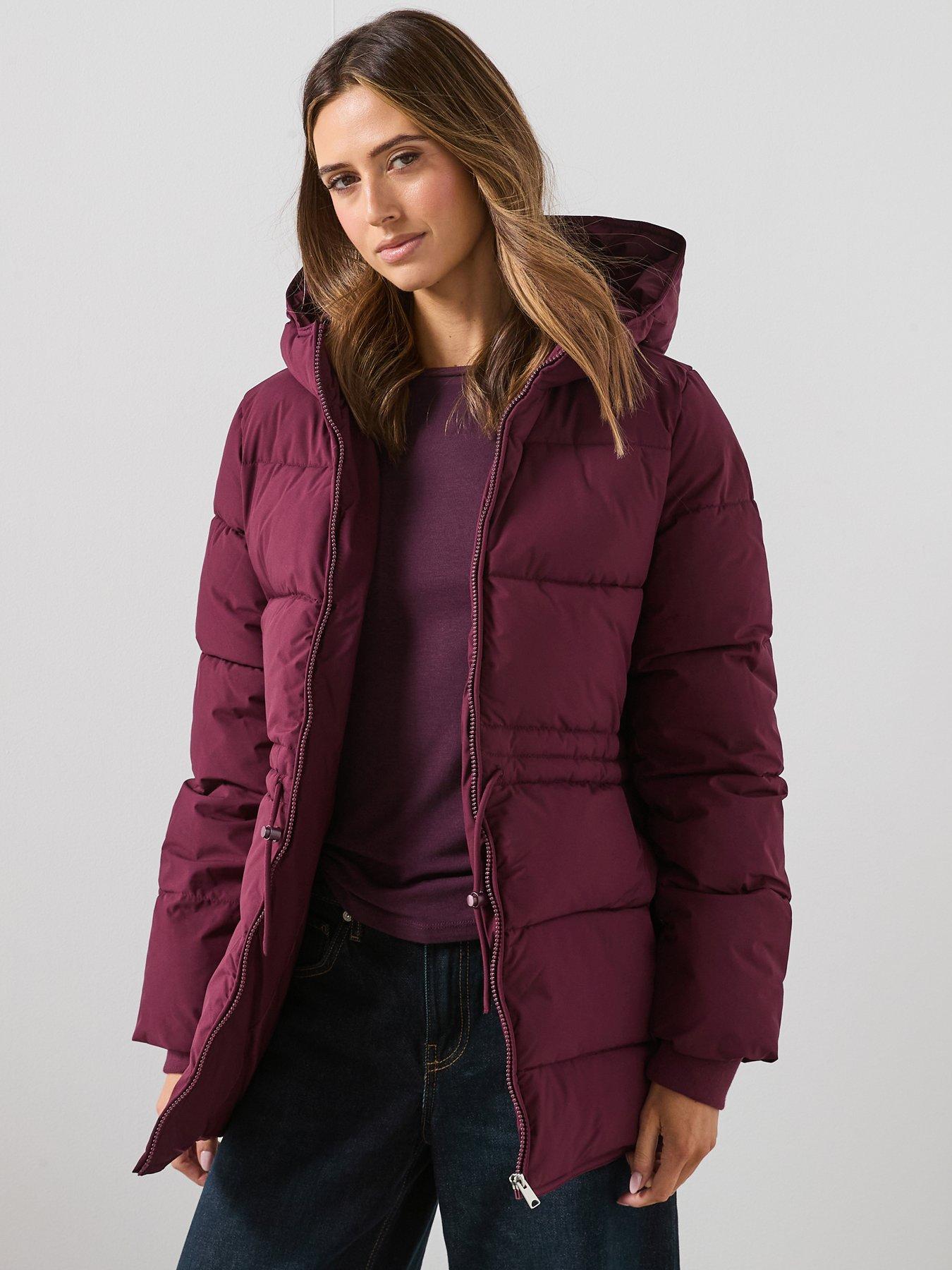 Image 1 of 6 of Vero Moda Cera Padded Coat - Red