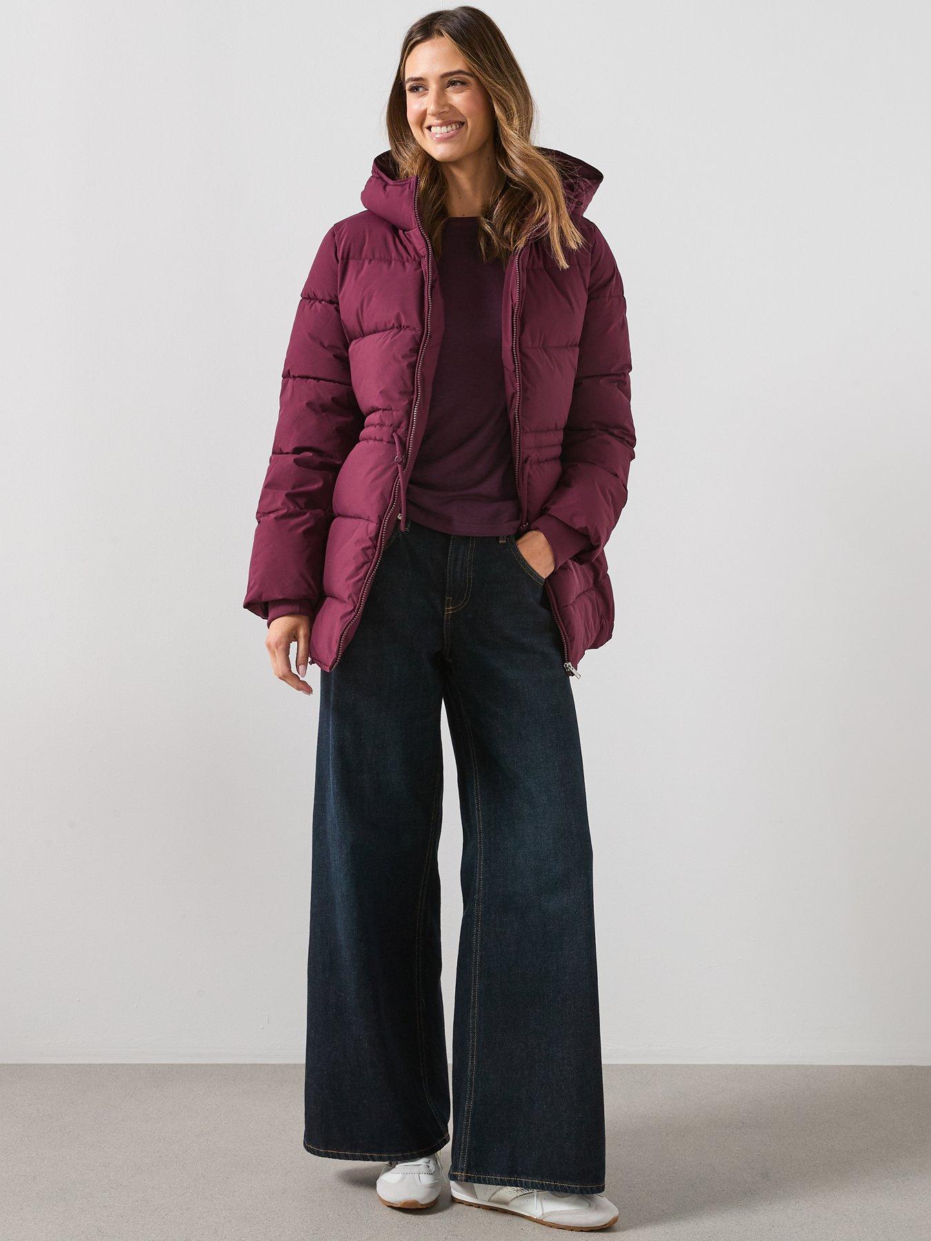 Image 3 of 6 of Vero Moda Cera Padded Coat - Red