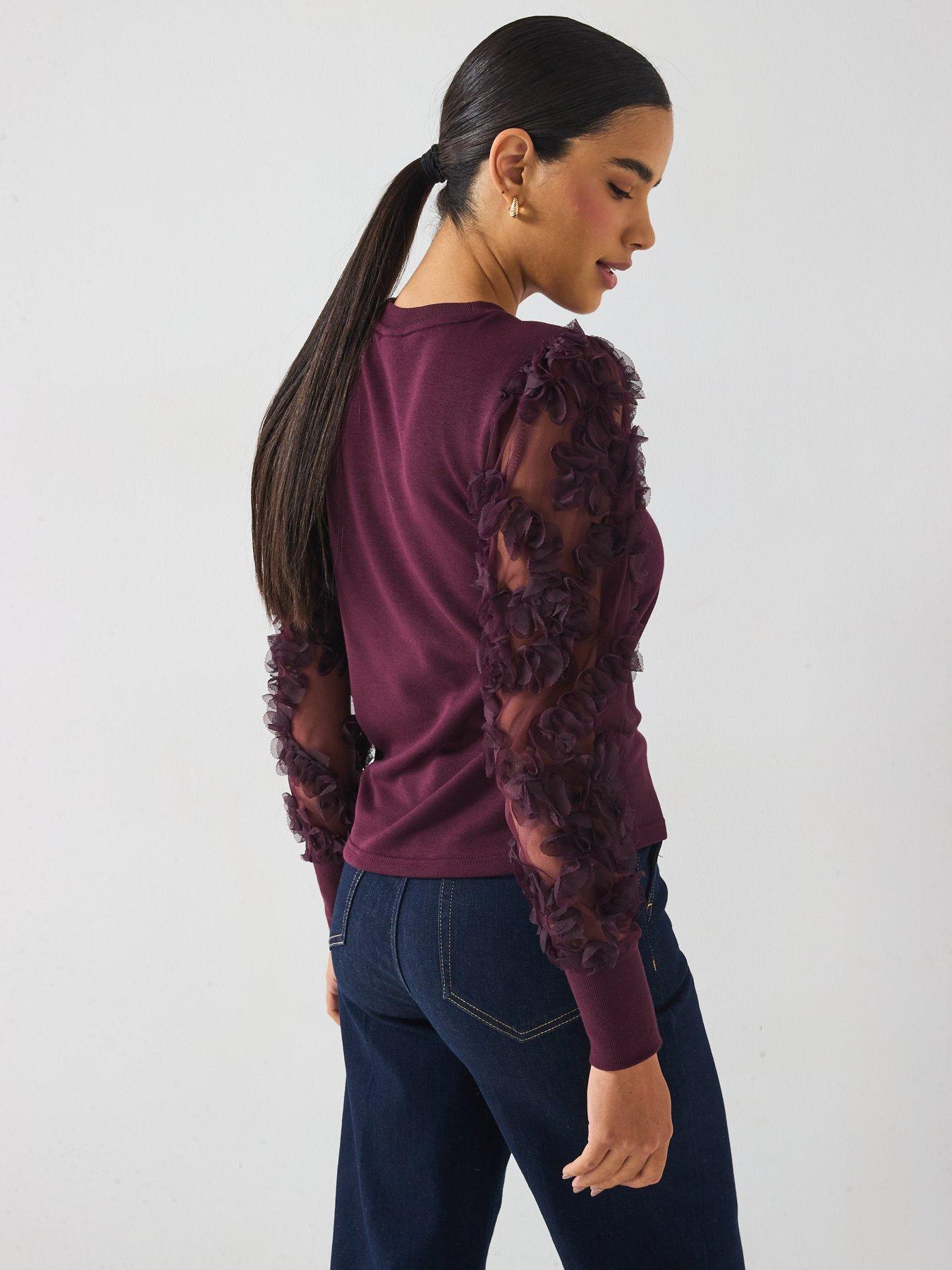 Image 2 of 6 of JDY Fairview Long Sleeve Jersey Jumper - Purple