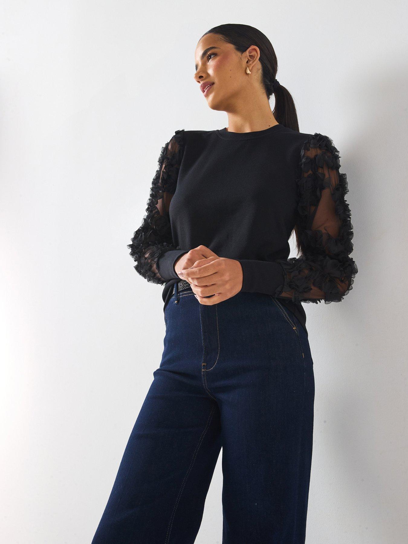 undefined Fairview Long Sleeve Jersey Jumper - Black