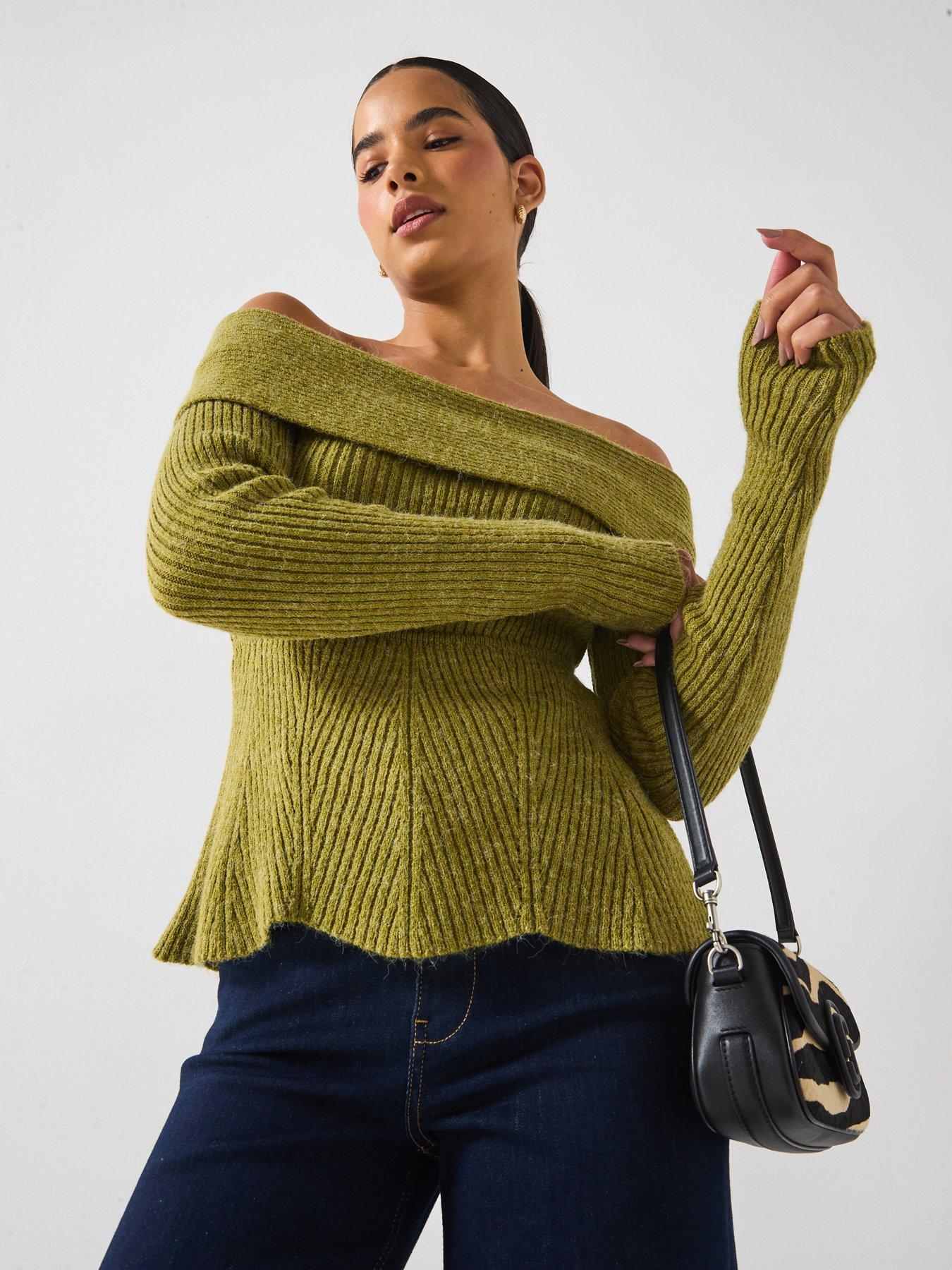 vero-moda-lucy-lu-off-shoulder-knit-green