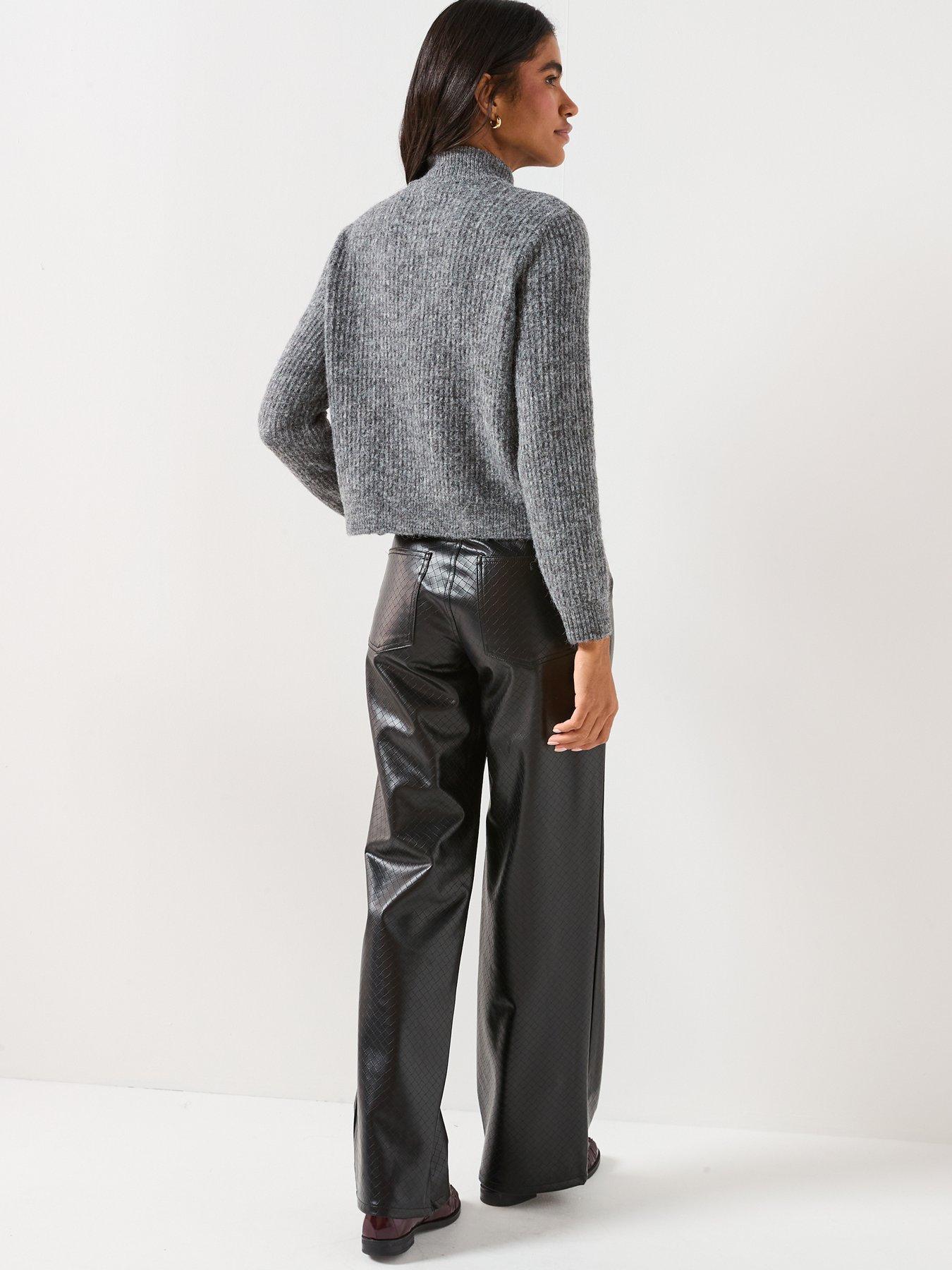 stillFront image of vero-moda-vmvenedig-knitted-pullover-grey