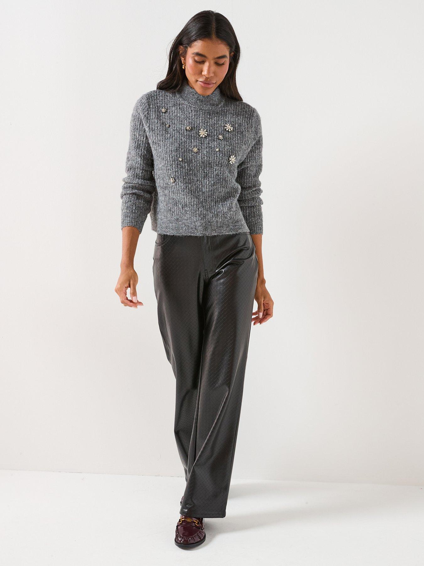  image of vero-moda-vmvenedig-knitted-pullover-grey