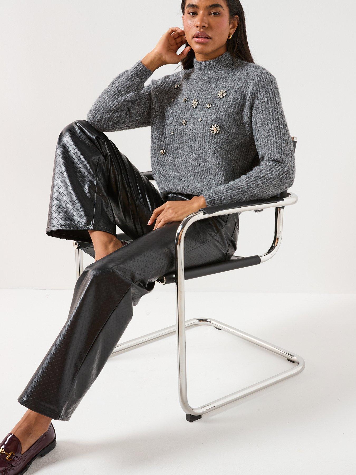  image of vero-moda-vmvenedig-knitted-pullover-grey