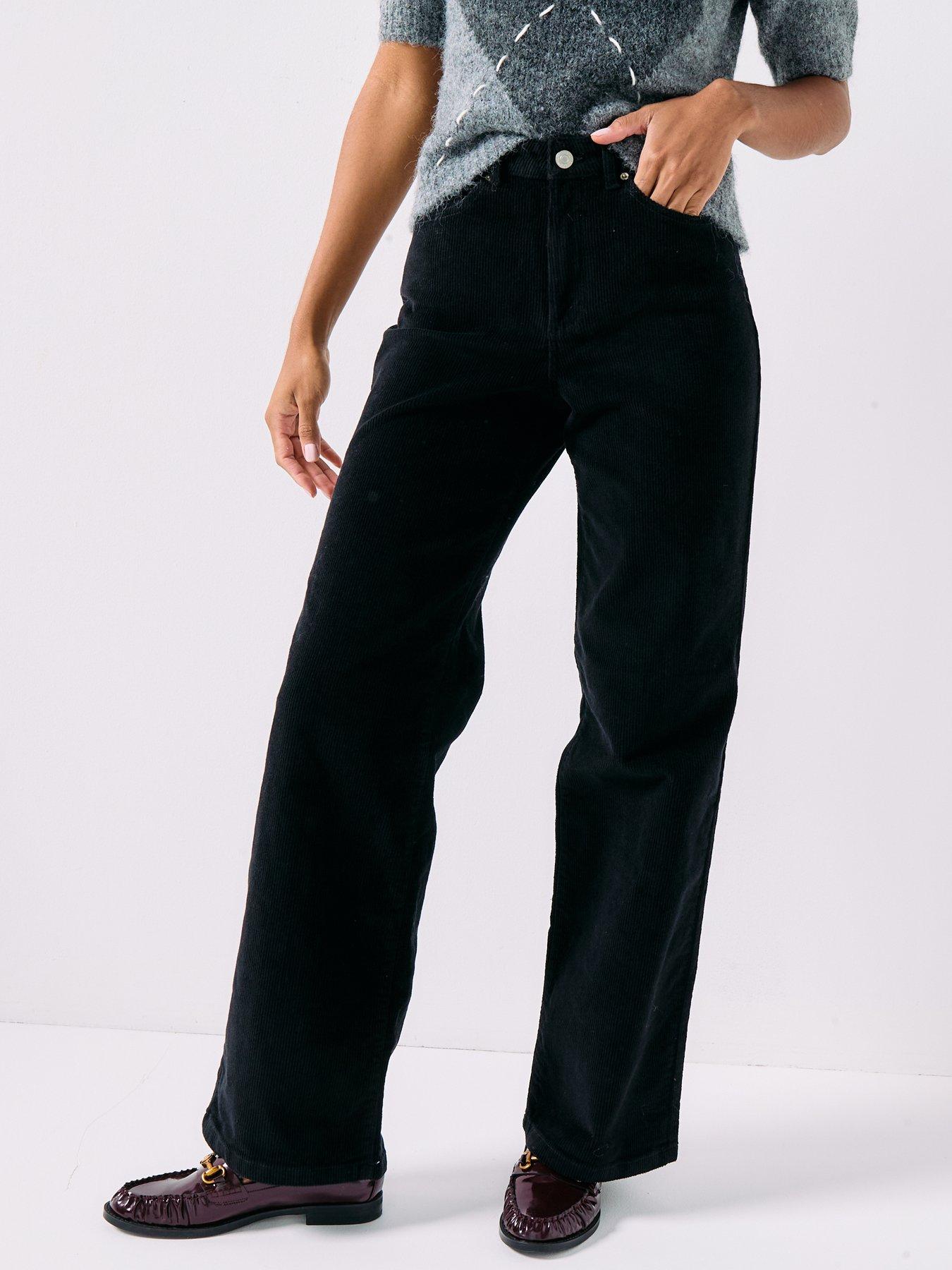 Vero Moda Tessa Wide Corduroy Pants - Black