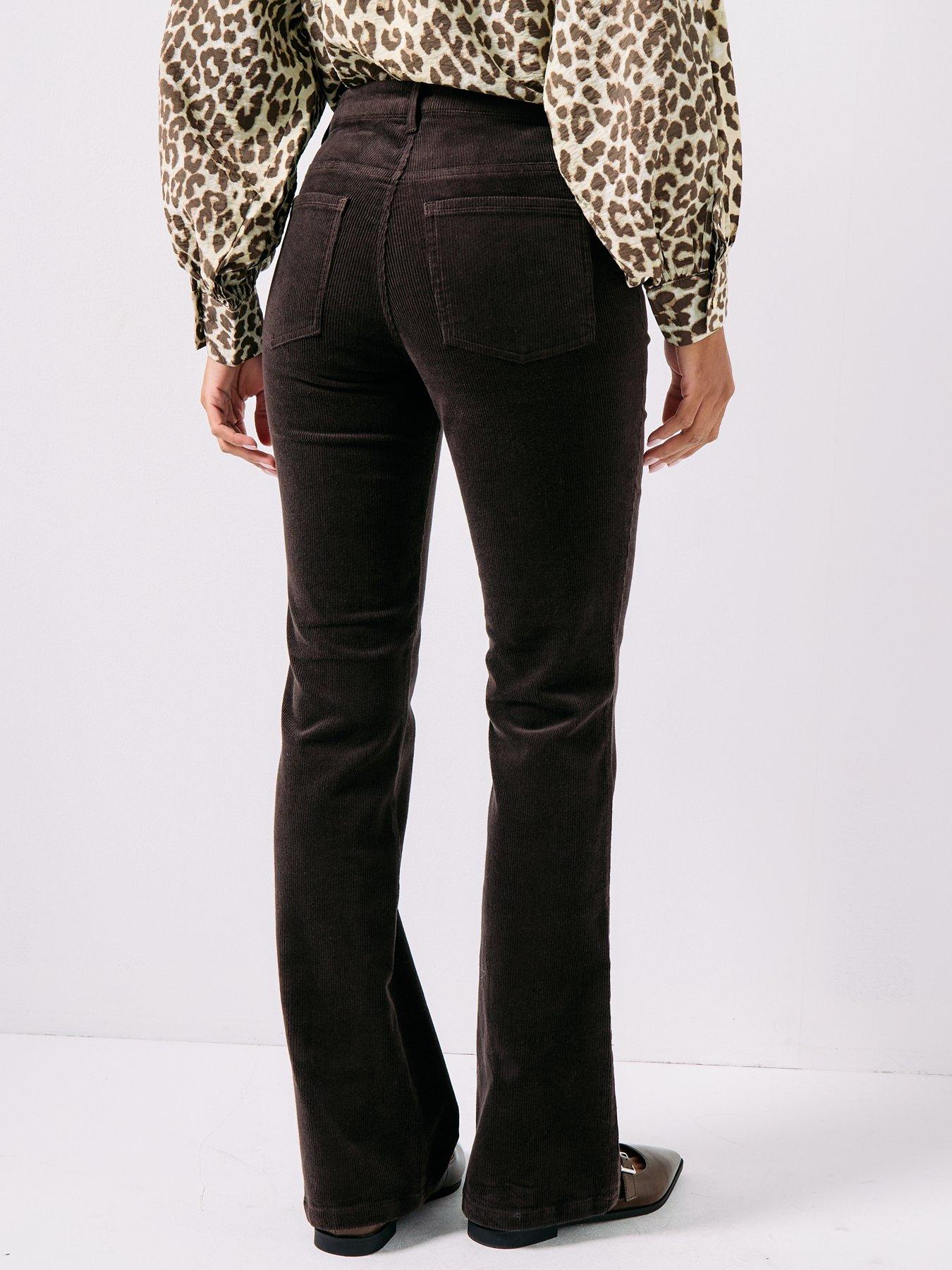 Image 2 of 5 of JDY Salone Flared Cord Trousers - Brown