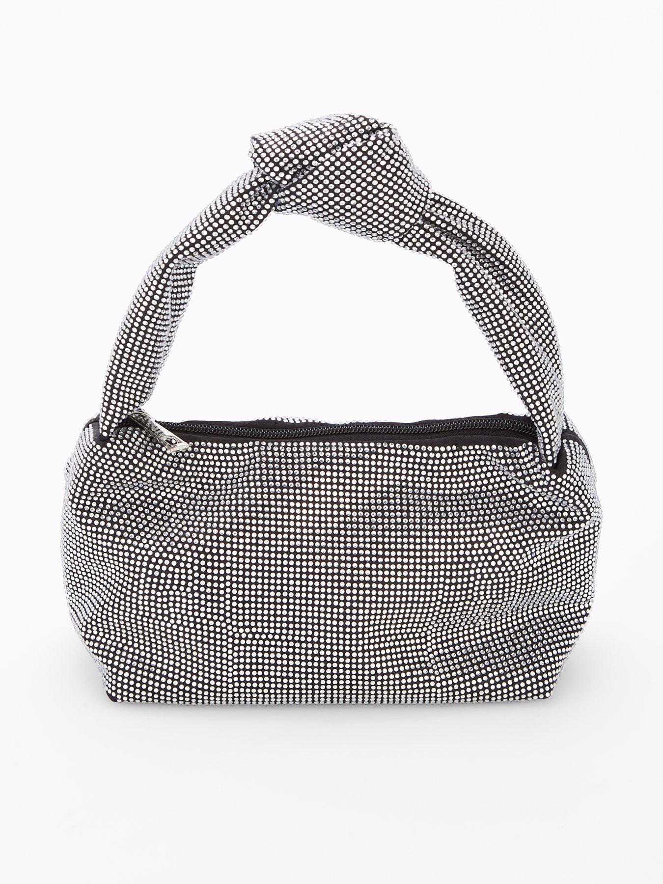 front image of pieces-pcmindy-glitter-bag-black