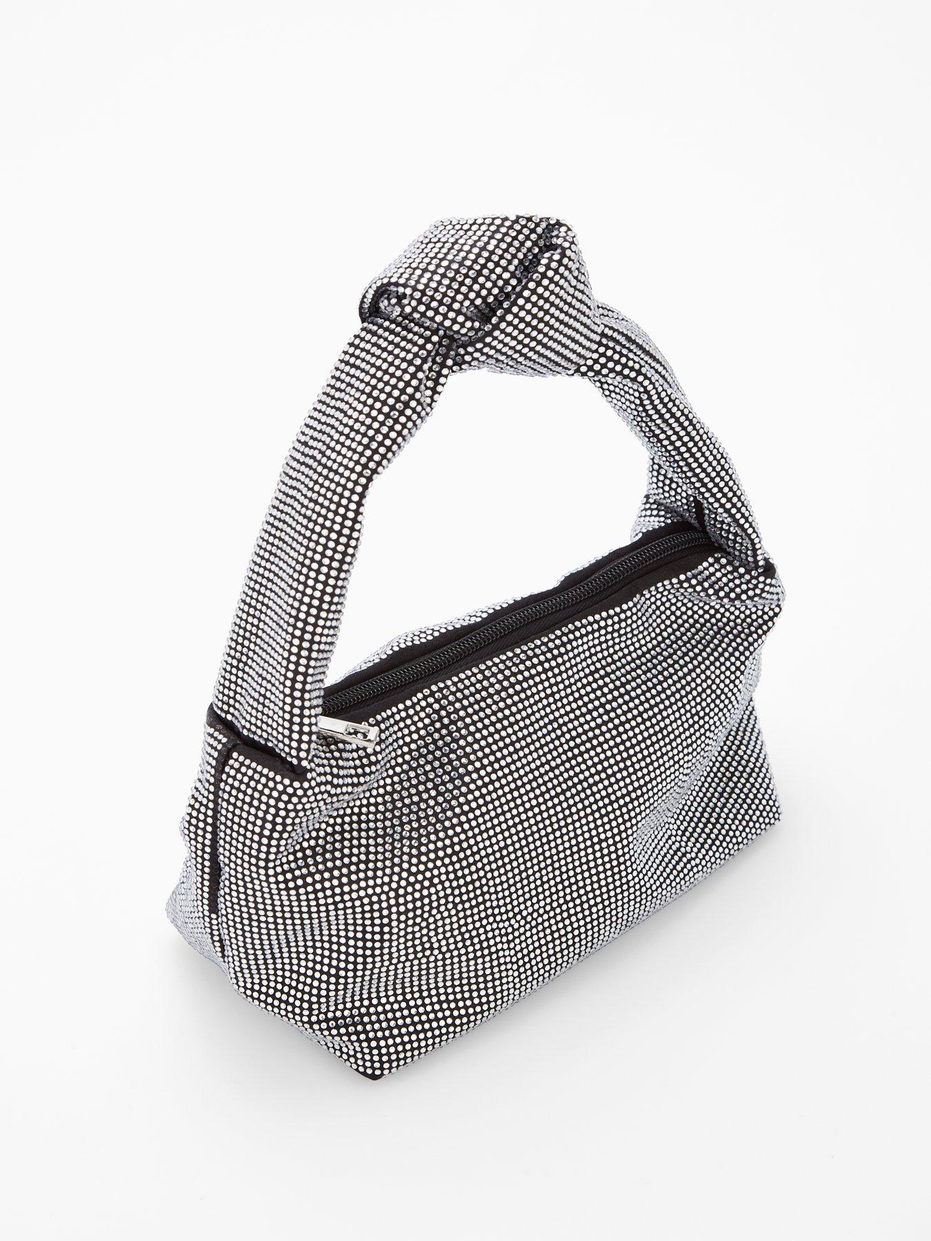 back image of pieces-pcmindy-glitter-bag-black