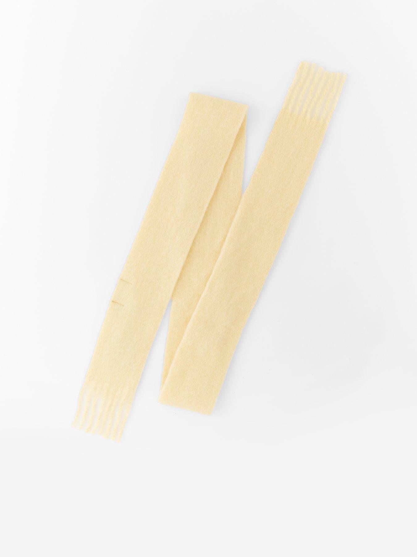  image of pieces-jinny-narrow-scarf-yellow