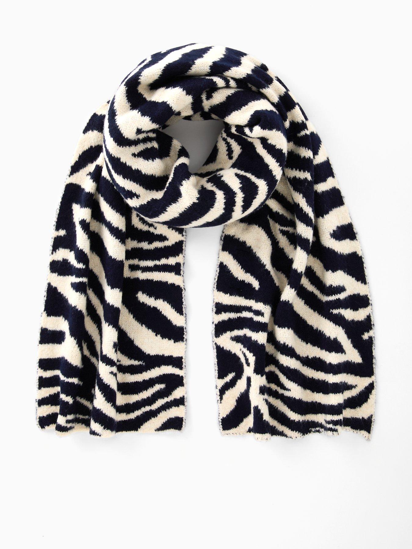 Image 1 of 4 of PIECES Zebra Print Long Scarf &nbsp;- Multi