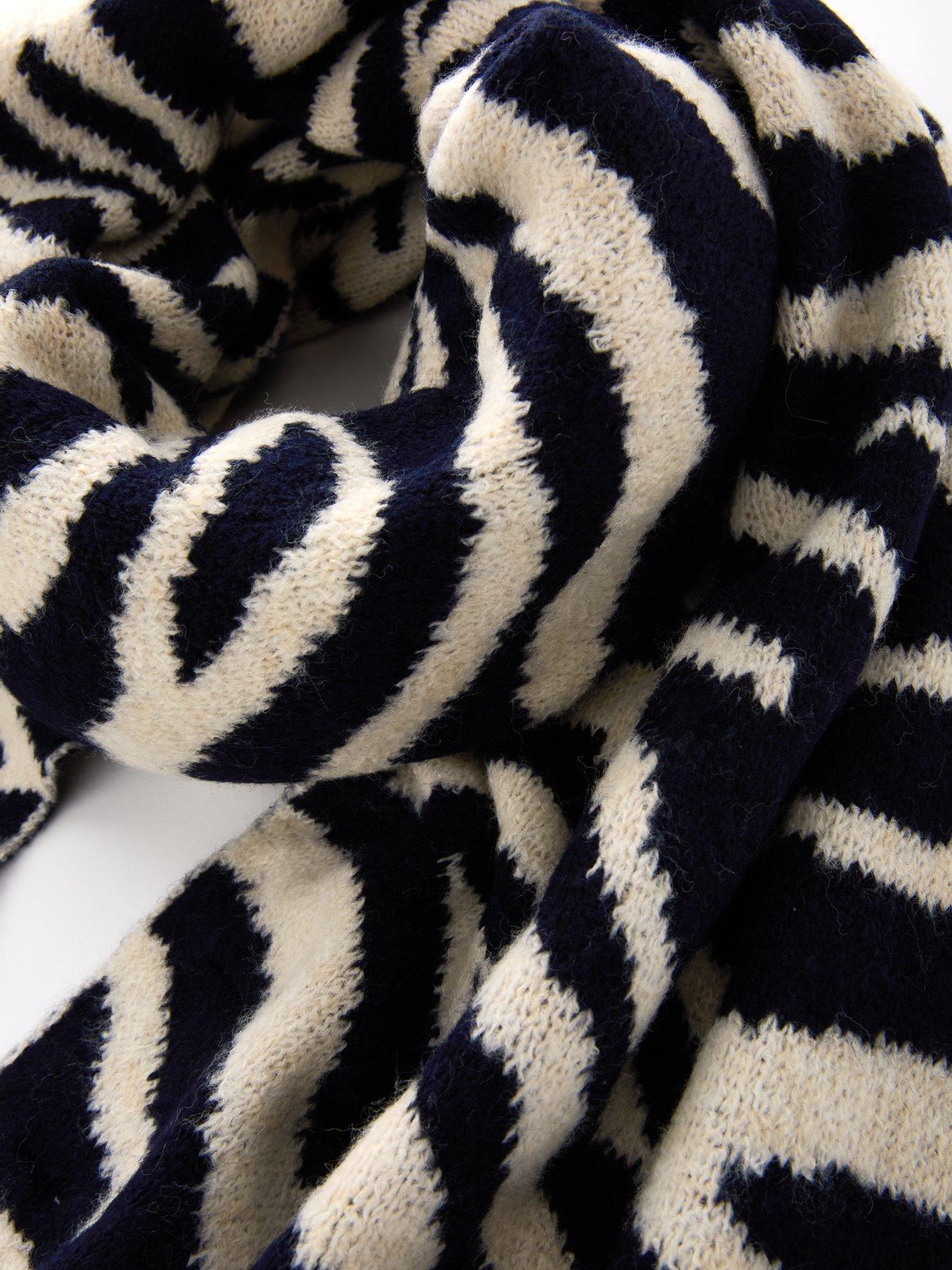 Image 2 of 4 of PIECES Zebra Print Long Scarf &nbsp;- Multi