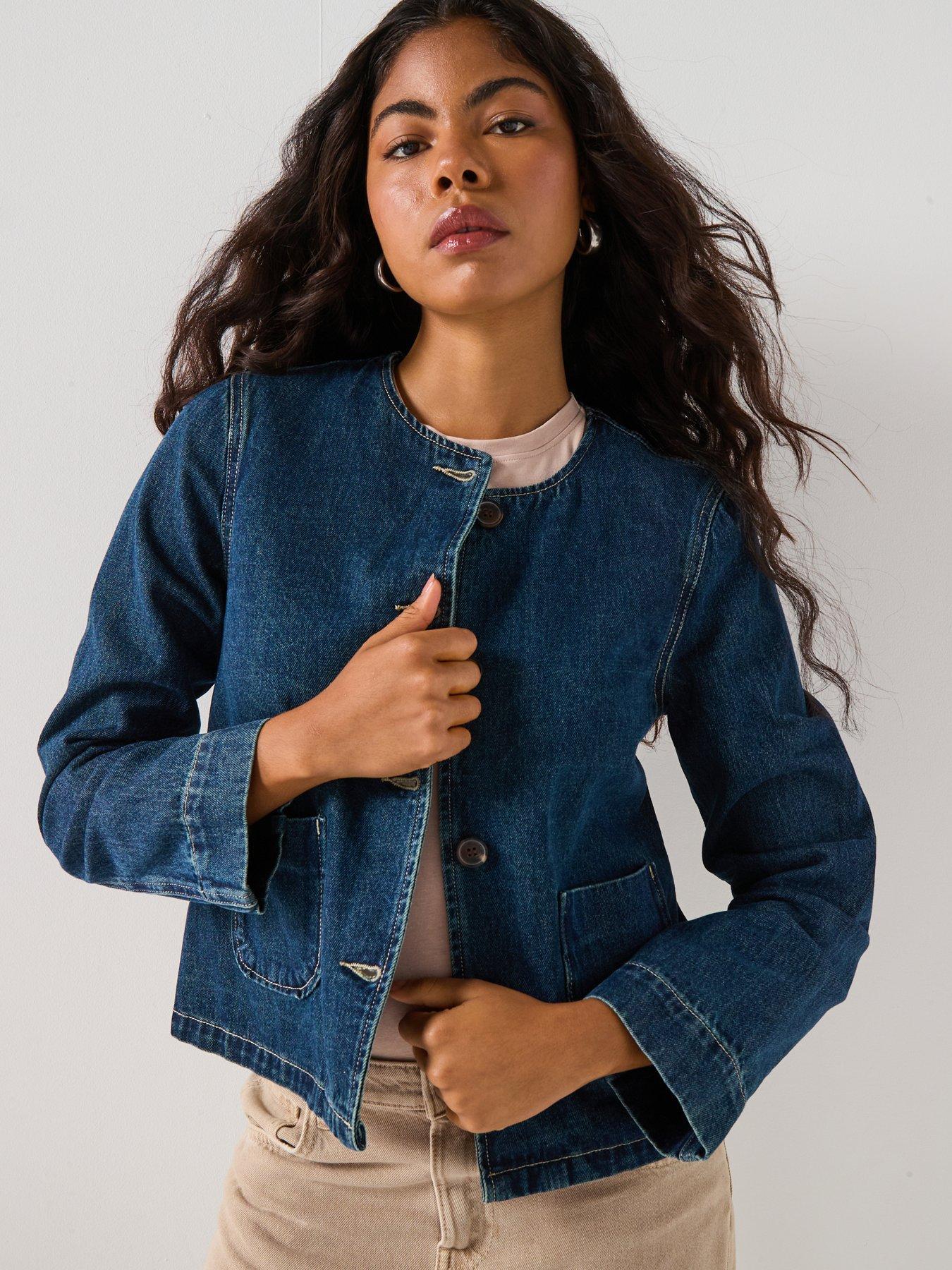AWARE Awmindy Ls Short Denim Jacket - Blue