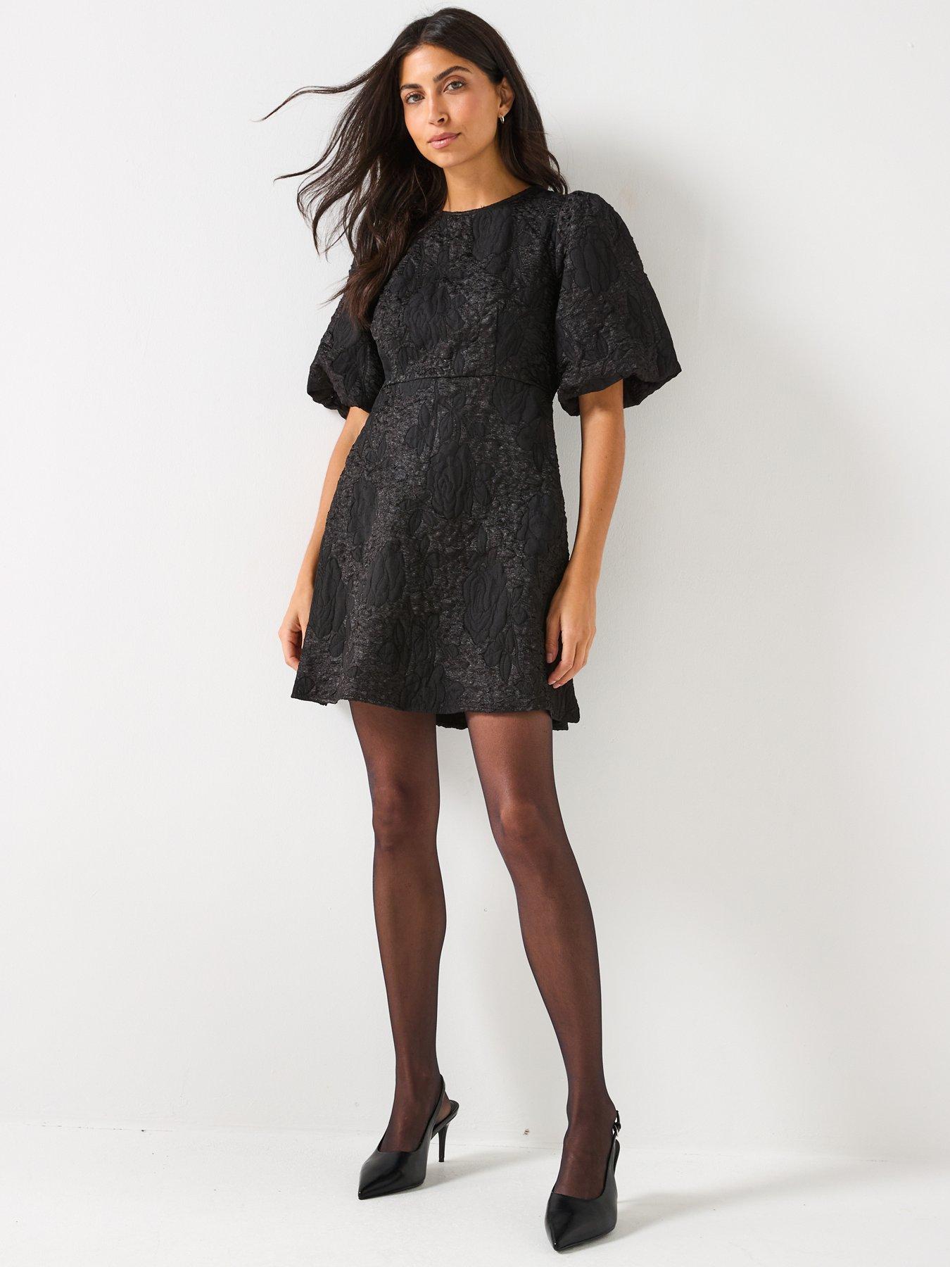  image of jdy-dora-short-sleeve-dress-black