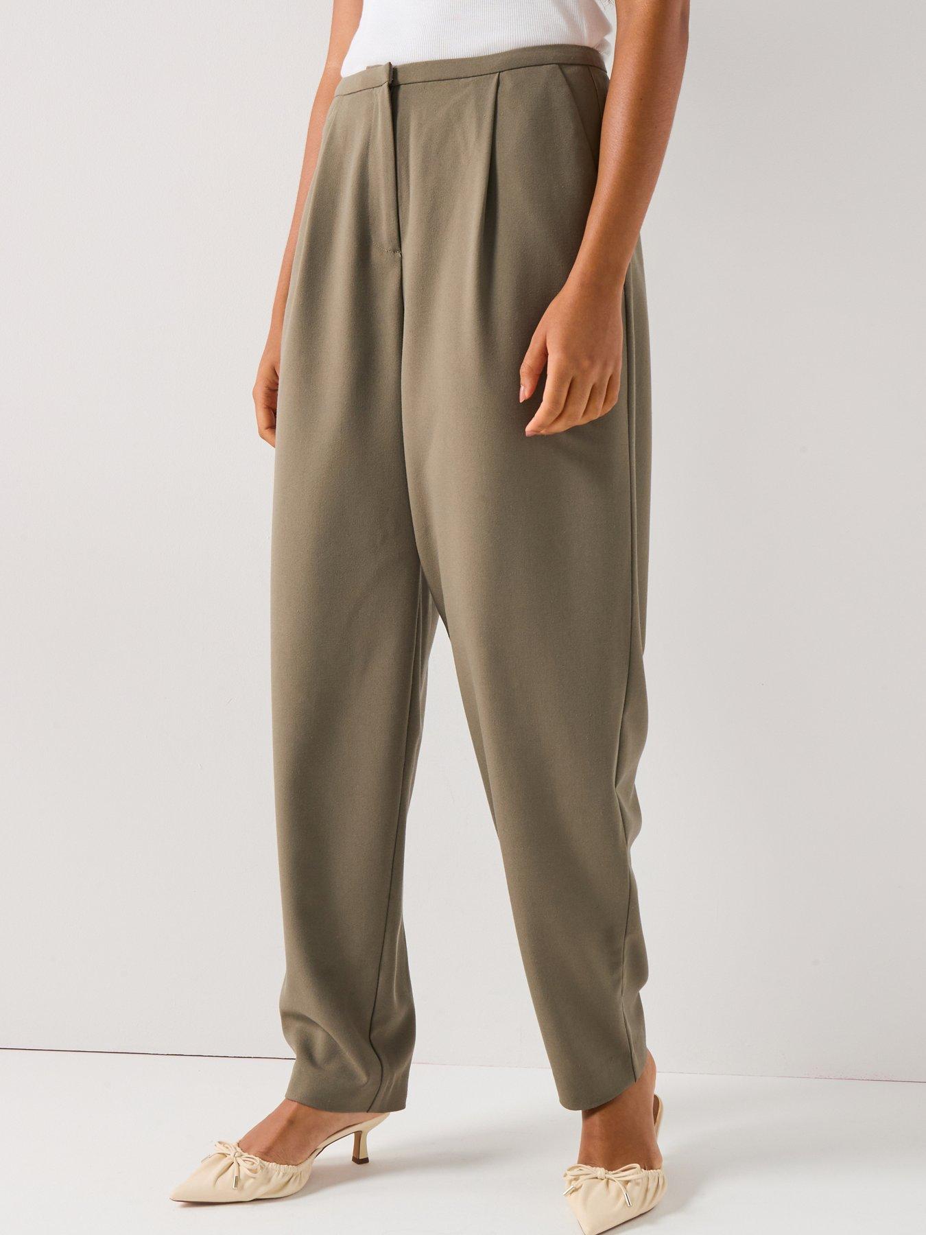 AWARE Sira High Waist Tailored Trouser - Green
