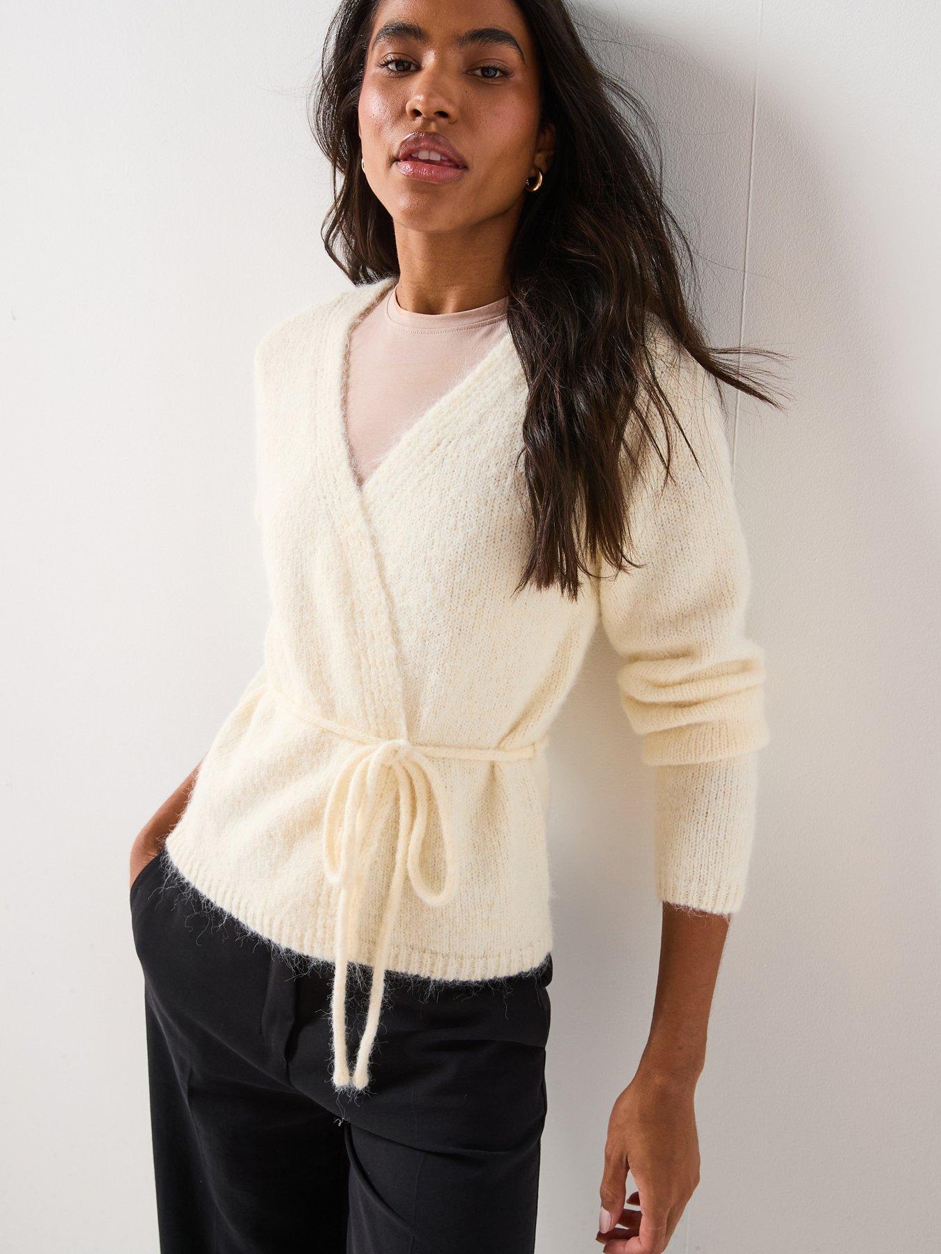 front image of vero-moda-vmsorrento-belt-cardigan-beige