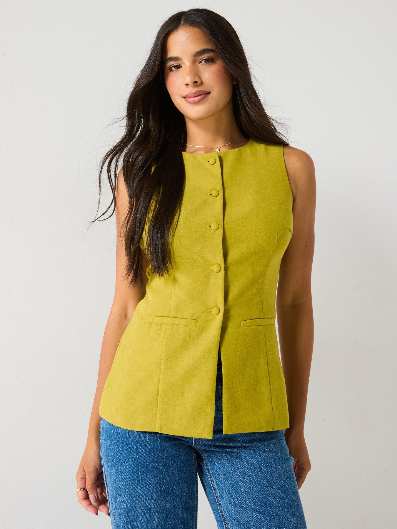 vero-moda-josie-waistcoat-green