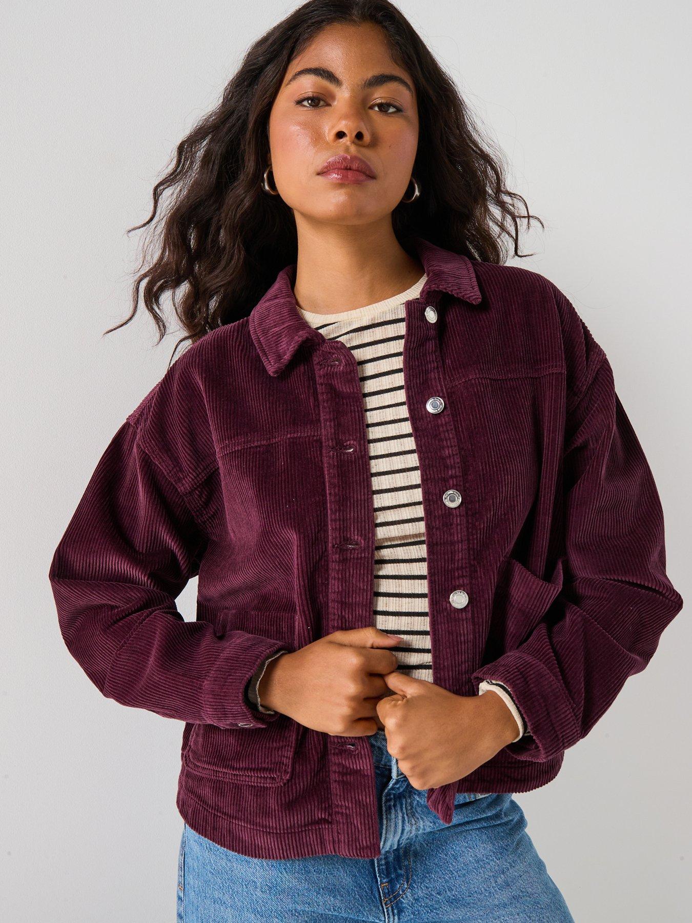 Vero Moda Vmjamie Corduroy Shacket - Burgundy
