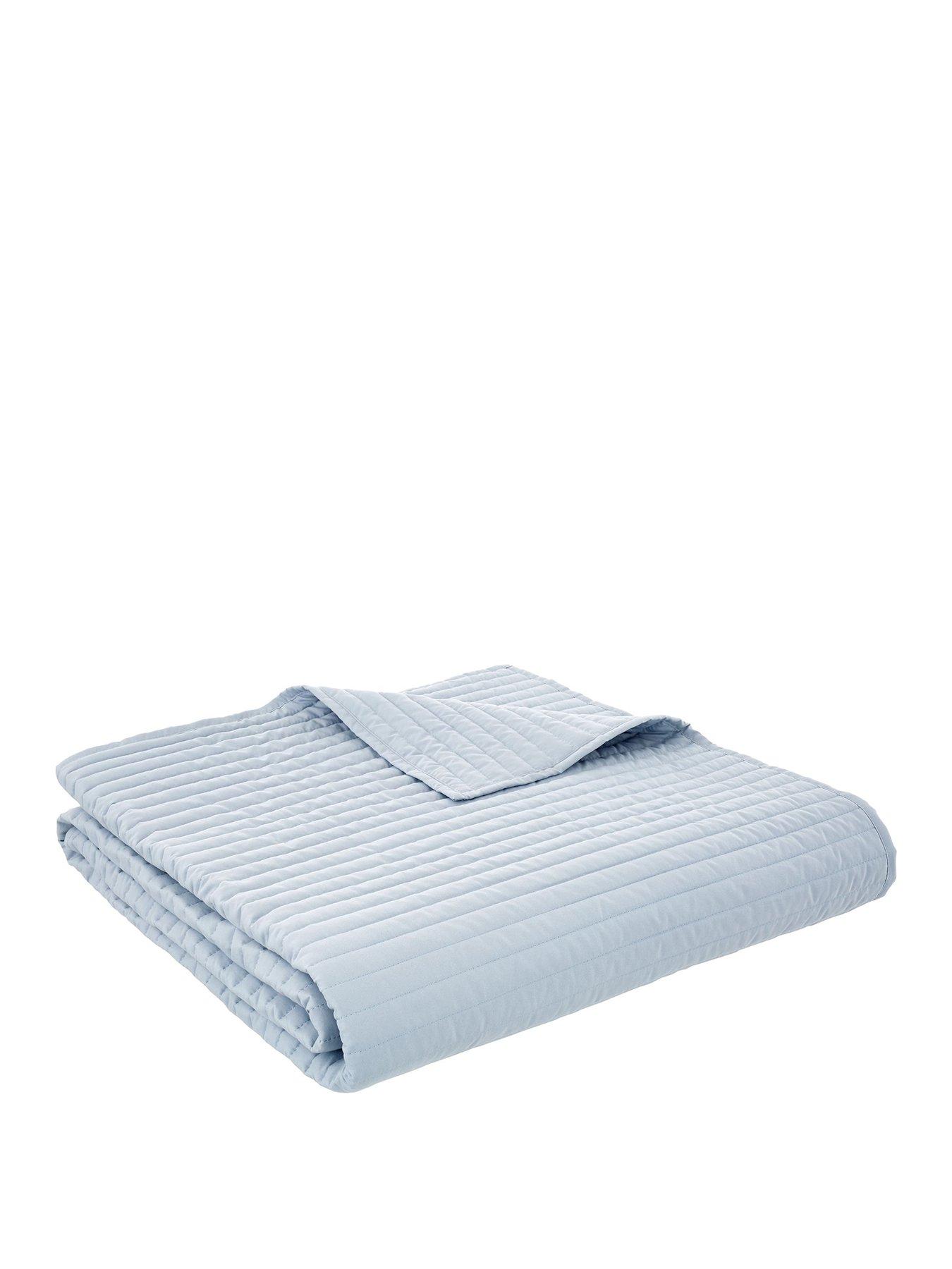 Image 2 of 3 of Bianca Quilted Lines Bedspread- 220x230cm Blue
