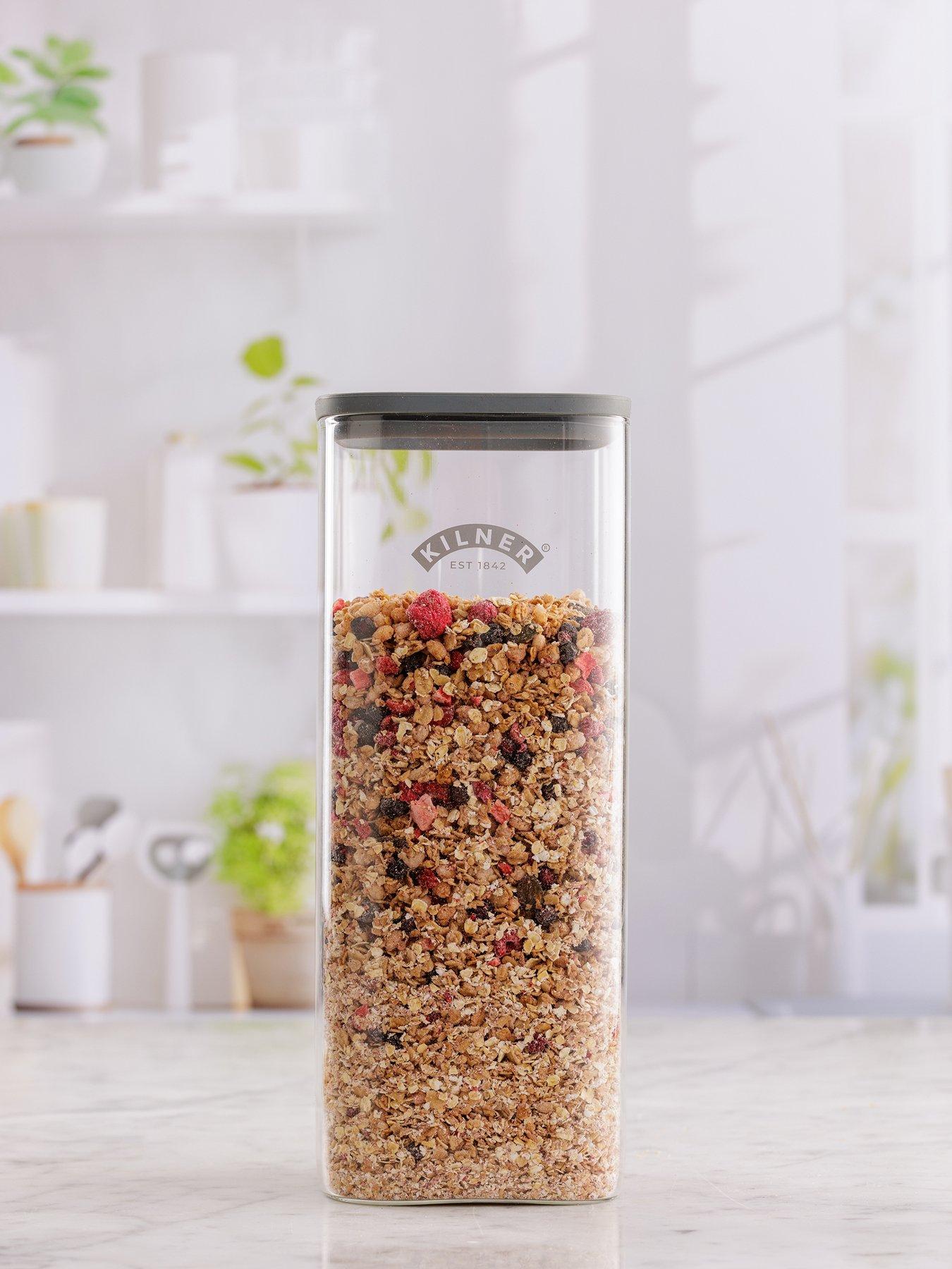 undefined Fresh Storage Set Of 2 Square Storage Jars 3.5l
