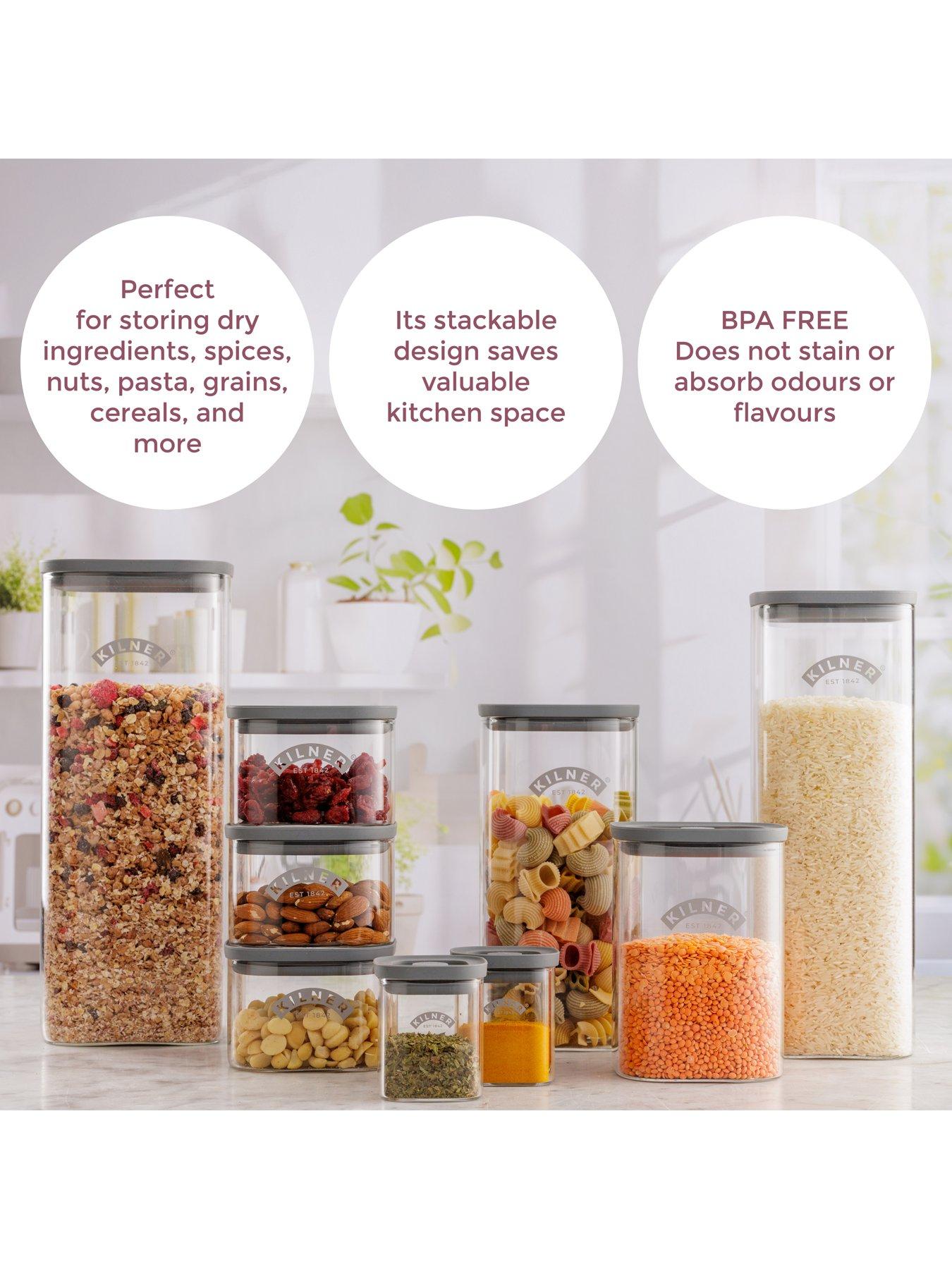  image of kilner-fresh-storage-4-piece-pantry-set-1-x-05-l-1x-1l-1-x-15l-and-1-x-2l