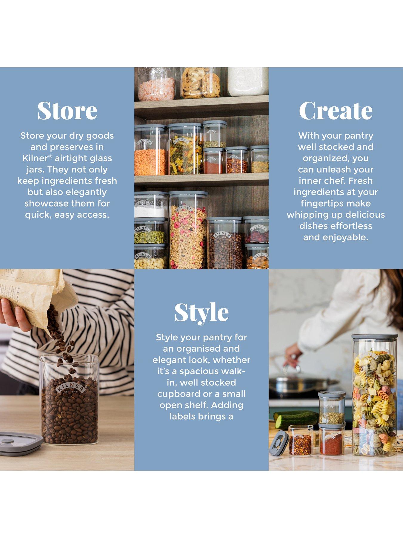  image of kilner-fresh-storage-4-piece-pantry-set-1-x-05-l-1x-1l-1-x-15l-and-1-x-2l
