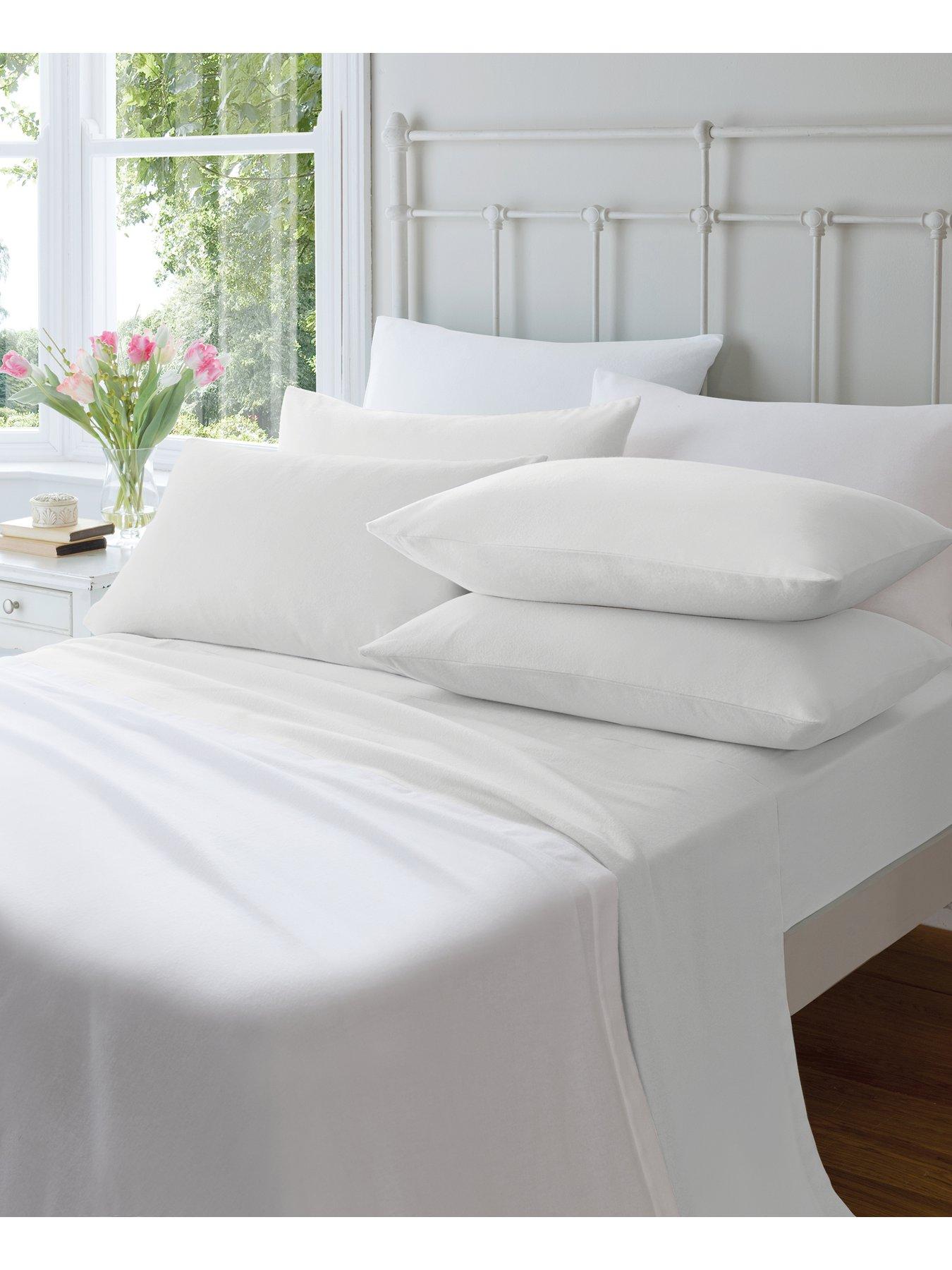 Image 3 of 4 of Catherine Lansfield Brushed Cotton Fitted Sheet- White
