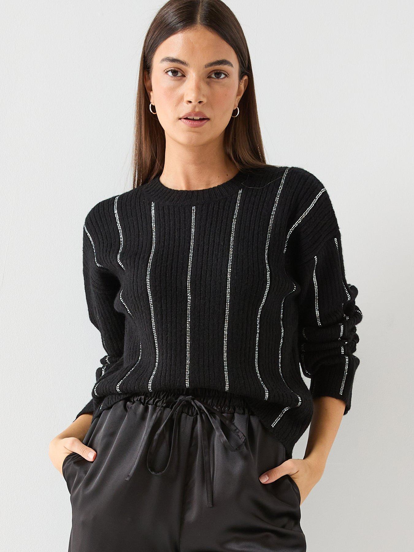 Image 5 of 5 of HUGO Ribbed Knitted Jumper - Black