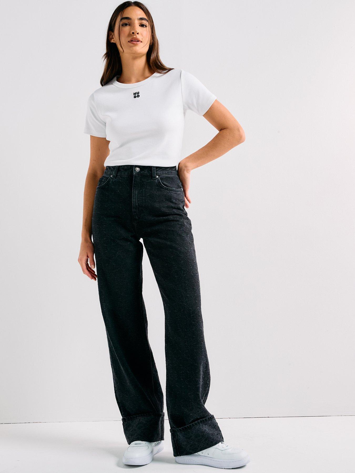 hugo-textured-straight-leg-jeans-charcoal