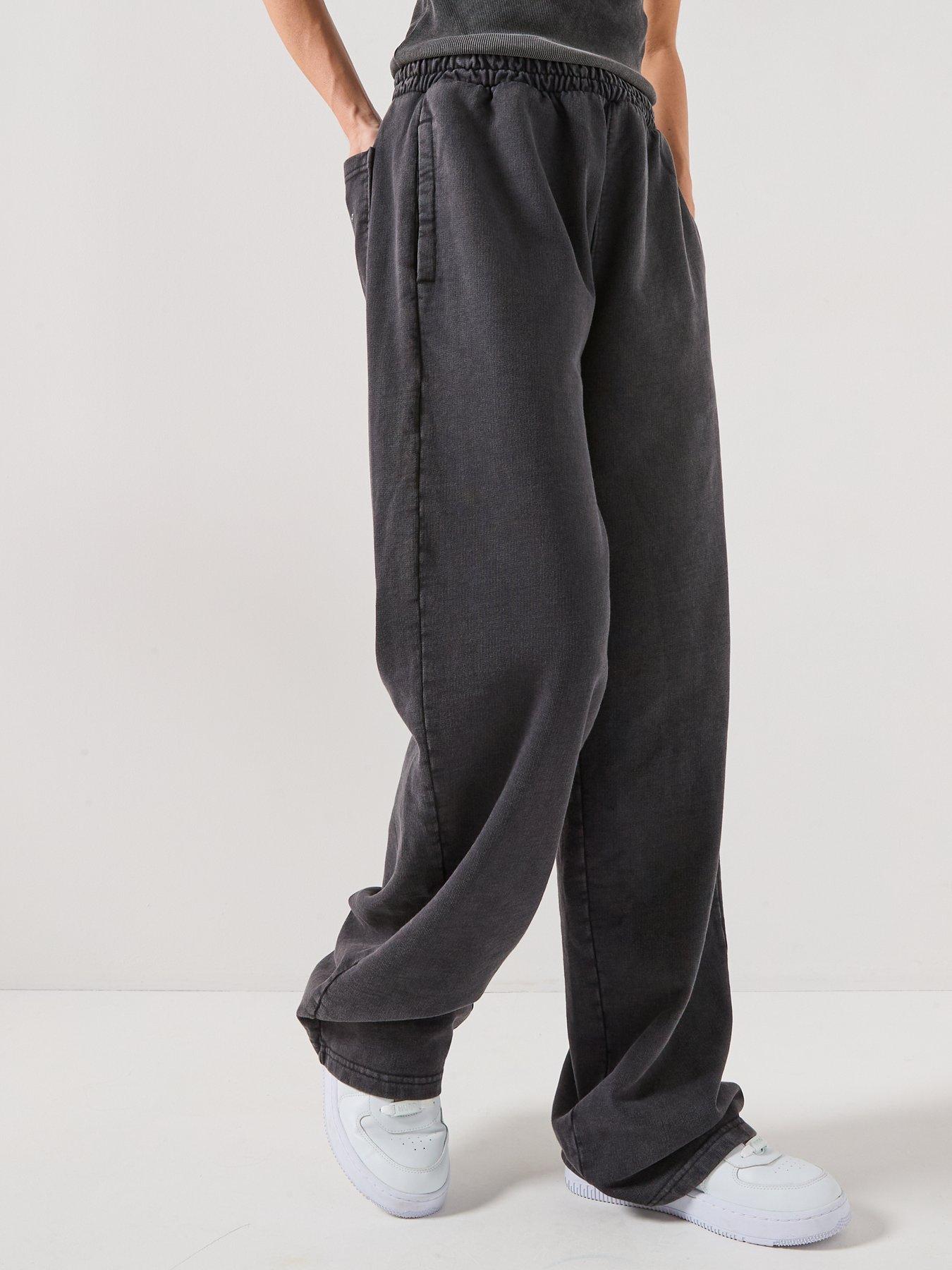  image of hugo-wide-leg-joggers-black