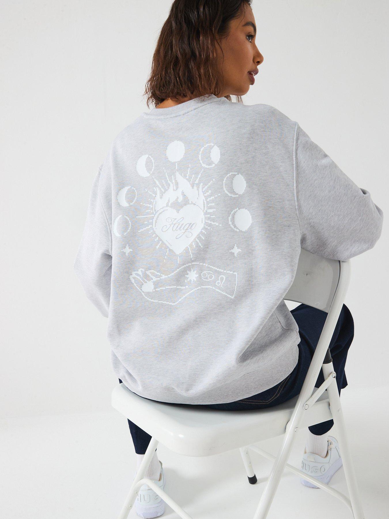 undefined Oversized Crew Sweatshirt - Grey