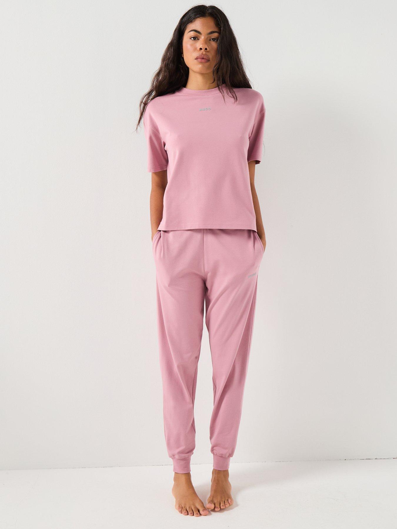  image of hugo-loungewear-t-shirt-pink