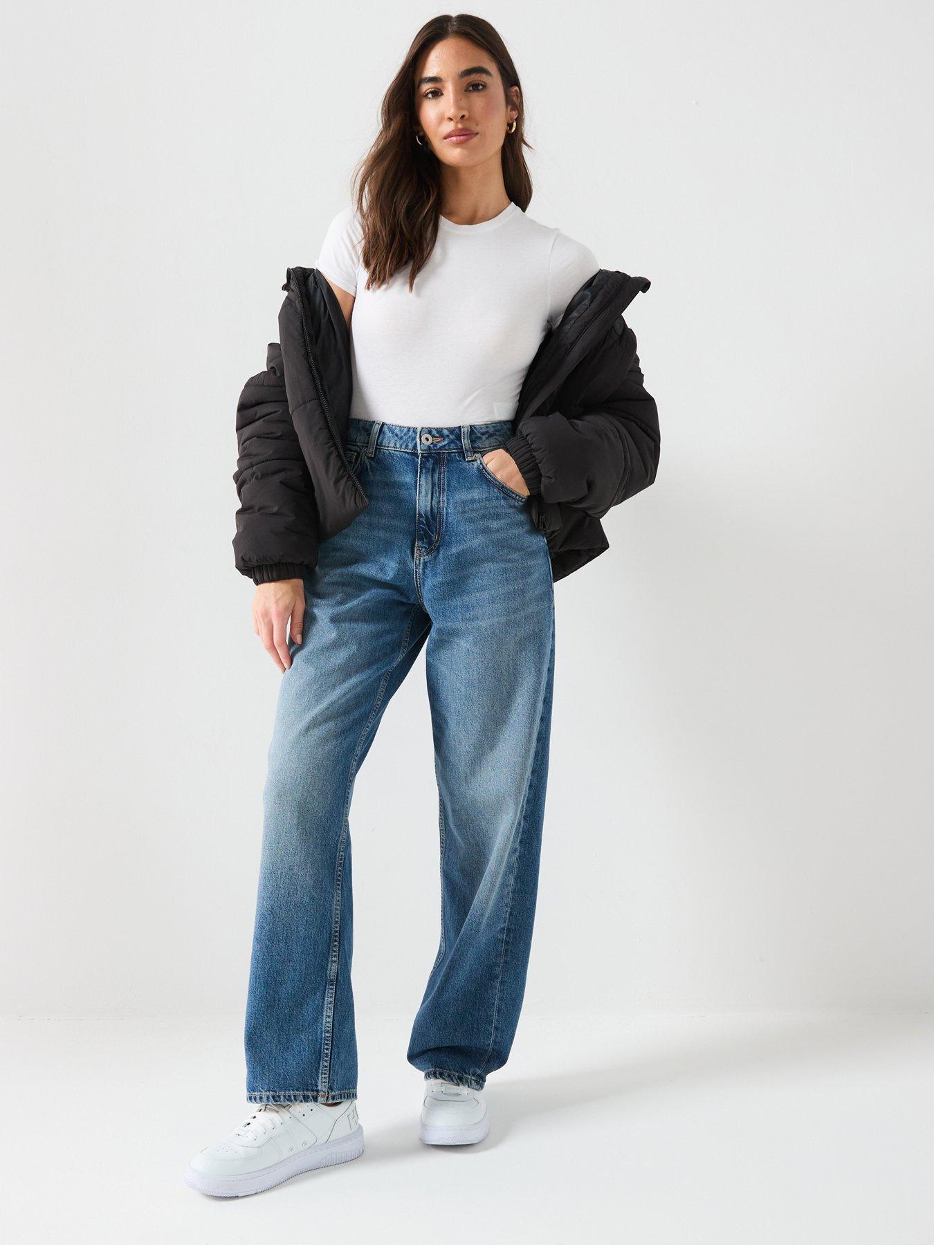 Image 3 of 6 of HUGO Leni Wide Leg Jeans - Medium Blue