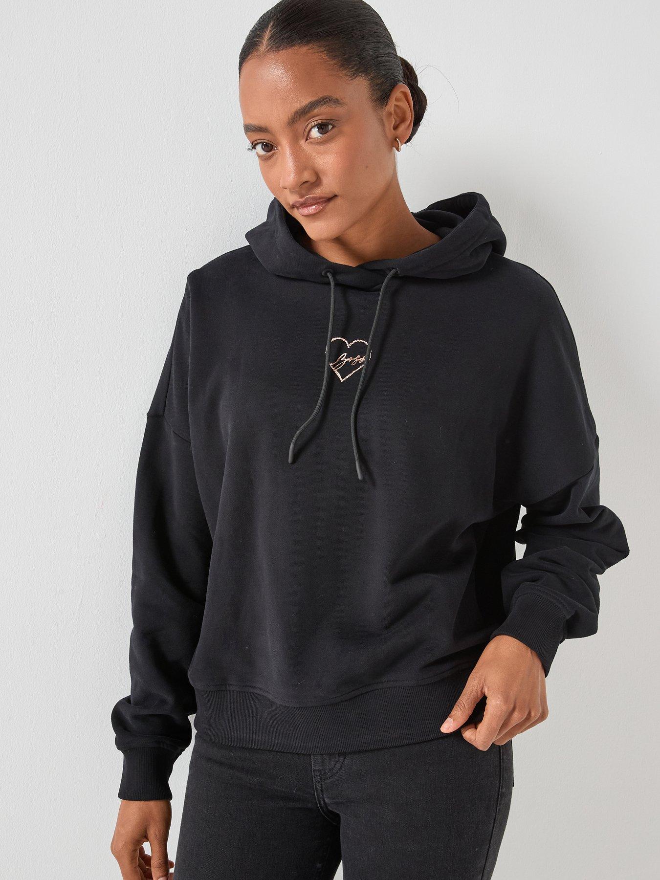 BOSS Crystal Logo Hoodie - Black