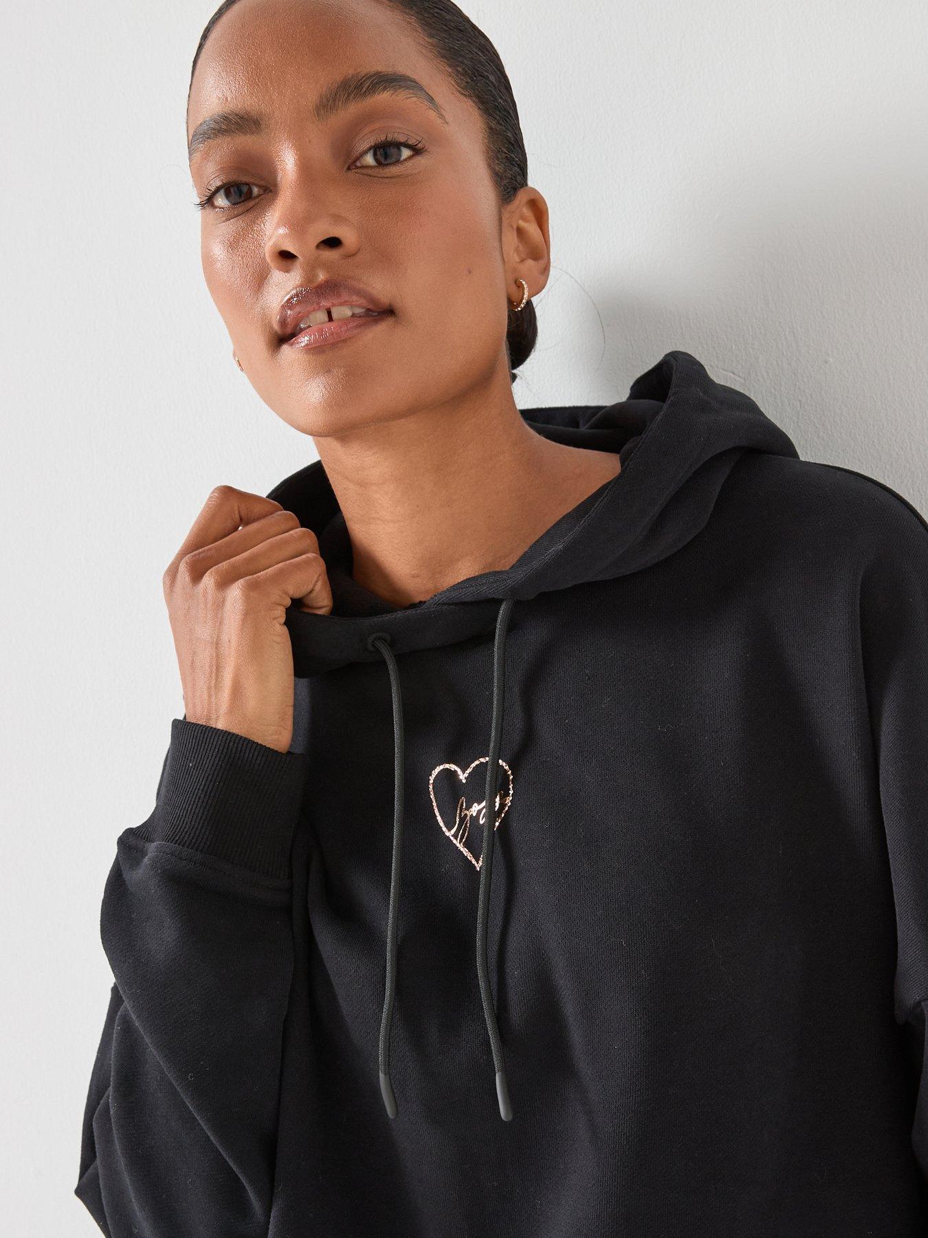 Image 4 of 5 of BOSS Crystal Logo Hoodie - Black