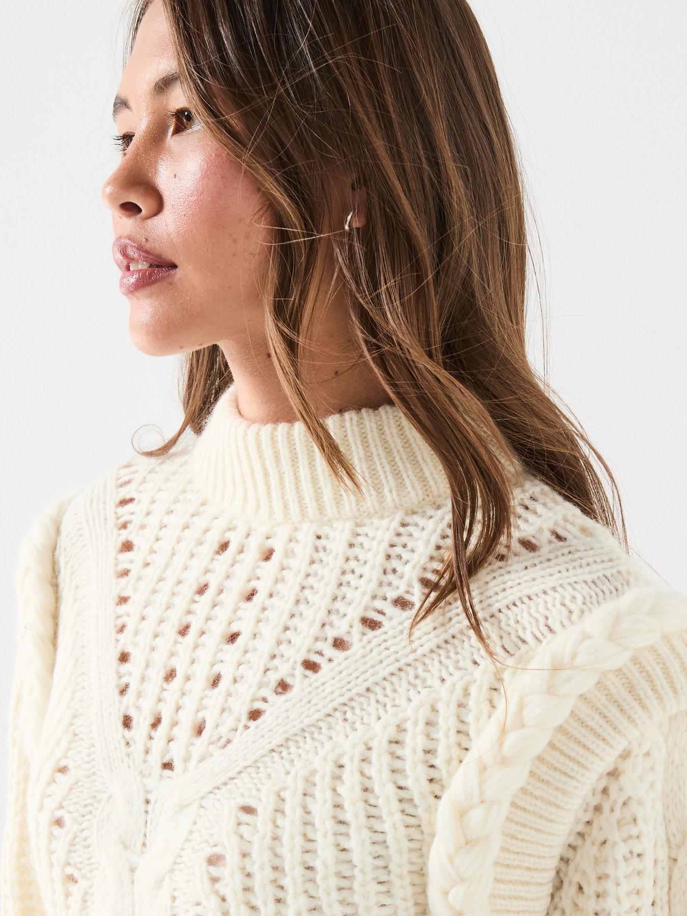 Image 4 of 6 of BOSS Fasta Knit Jumper - White