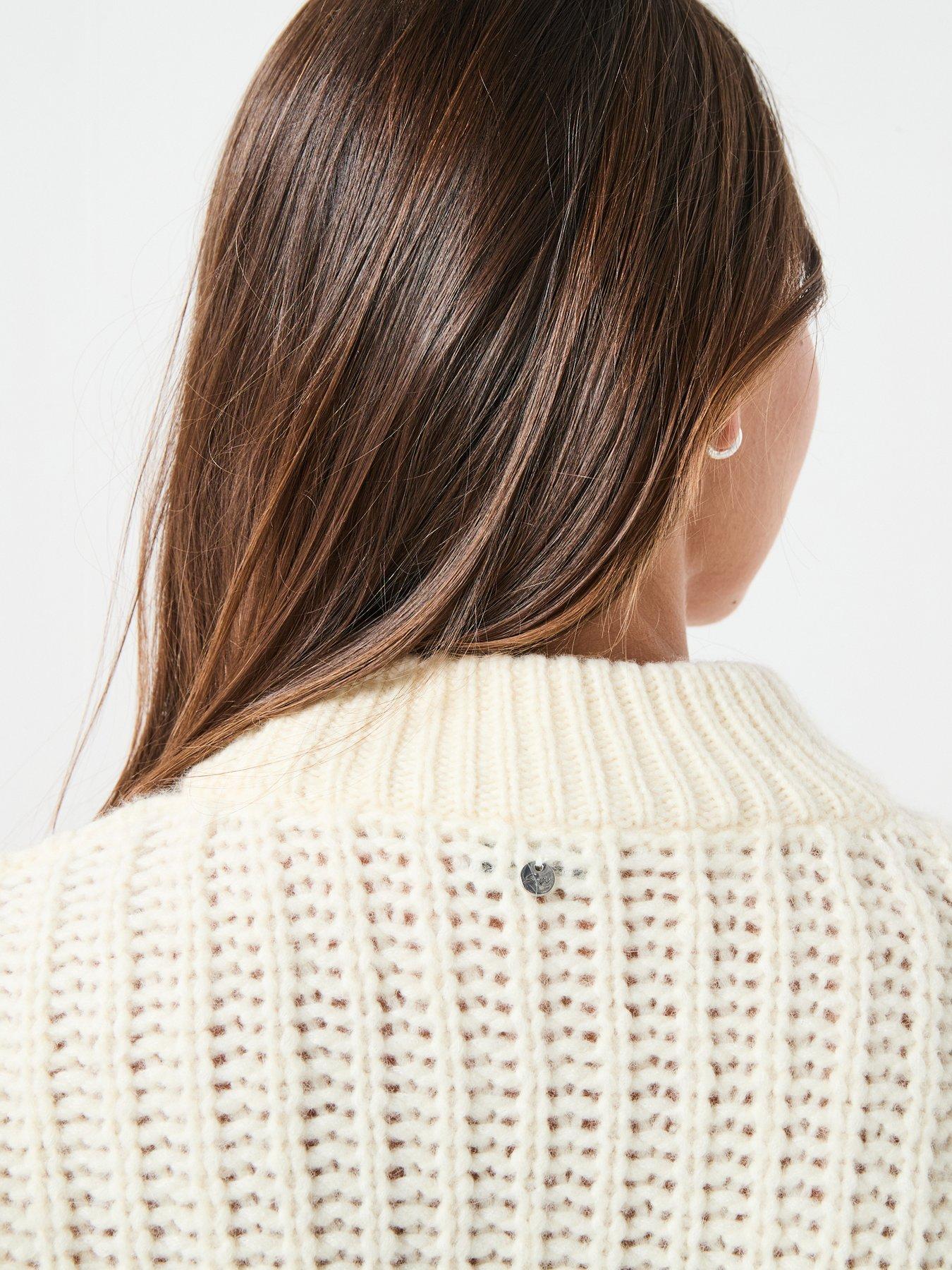 Image 5 of 6 of BOSS Fasta Knit Jumper - White