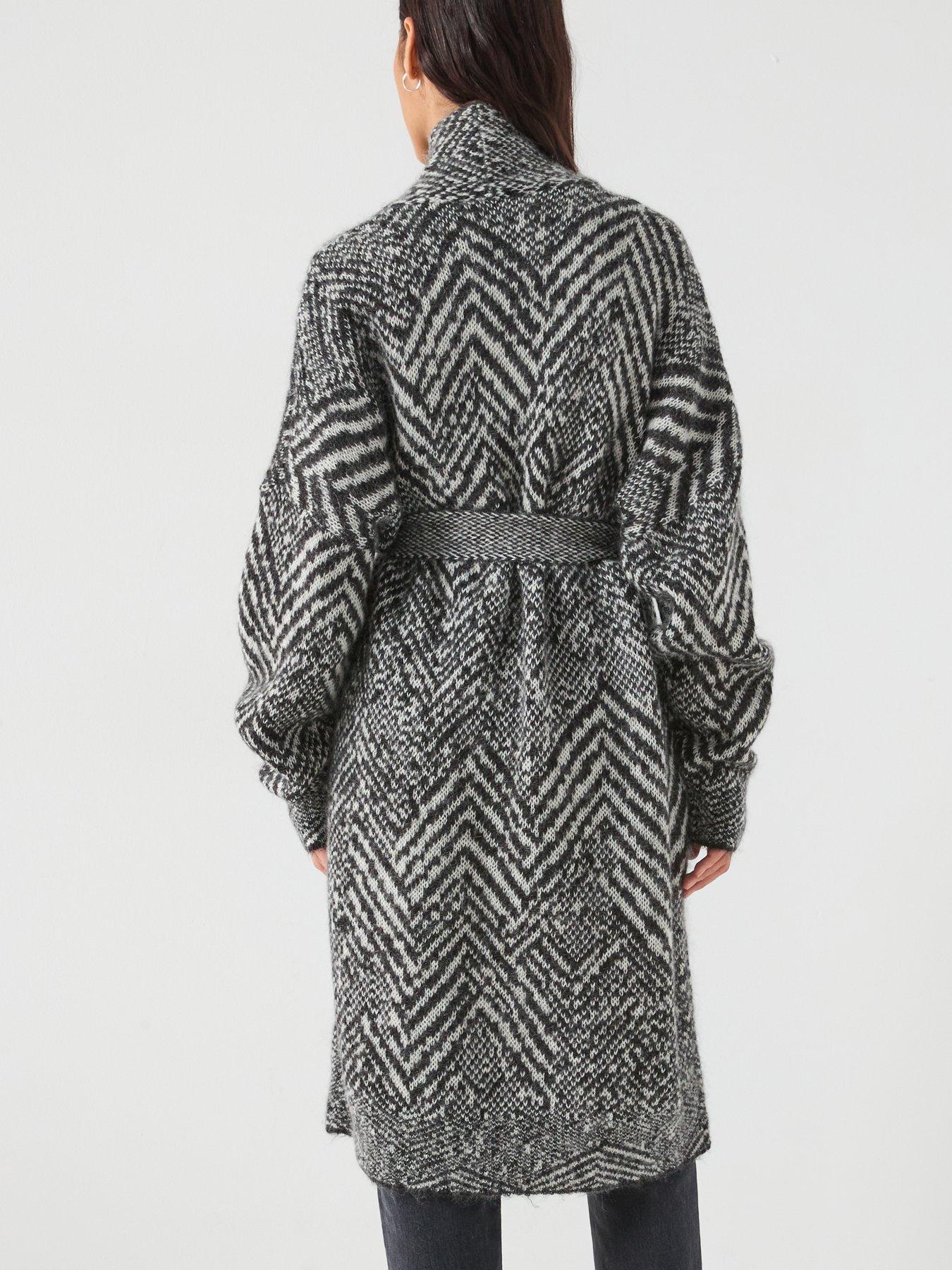 stillFront image of boss-fabrinta-long-line-knitted-cardigan-multi