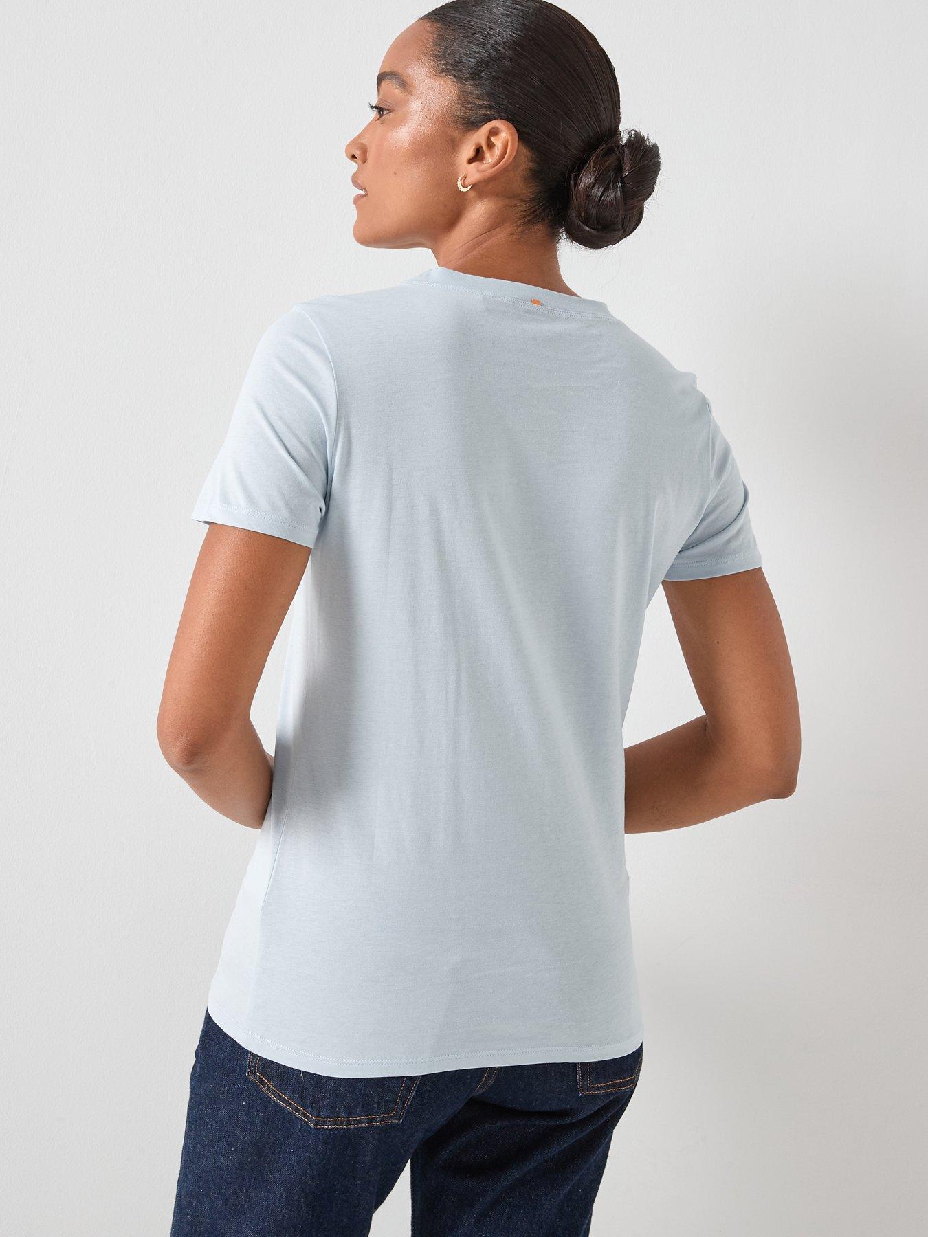 stillFront image of boss-logo-t-shirt-pastel-blue