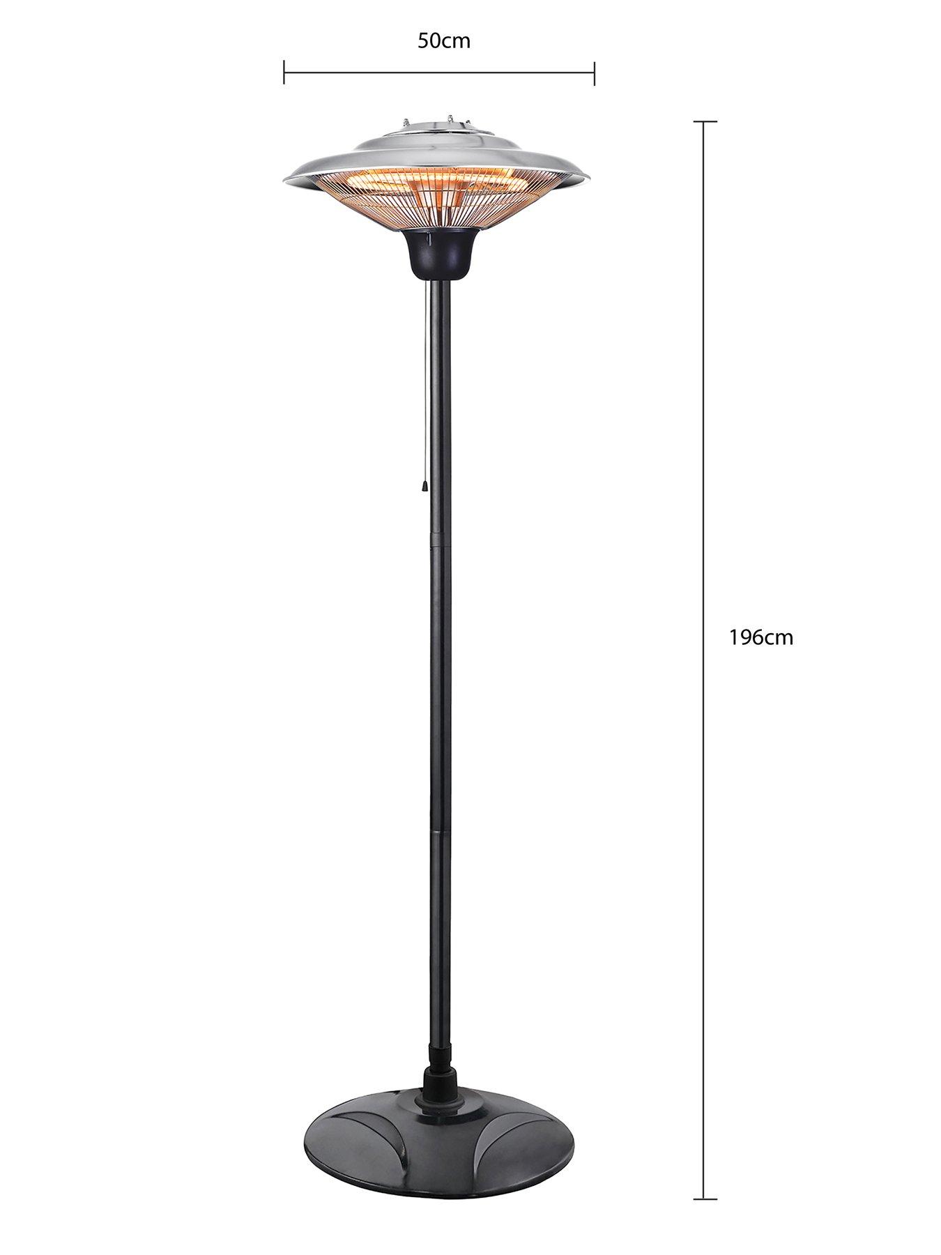 Image 5 of 6 of Radiant Coral 1500w FS Carbon Elem Patio Heater Silver