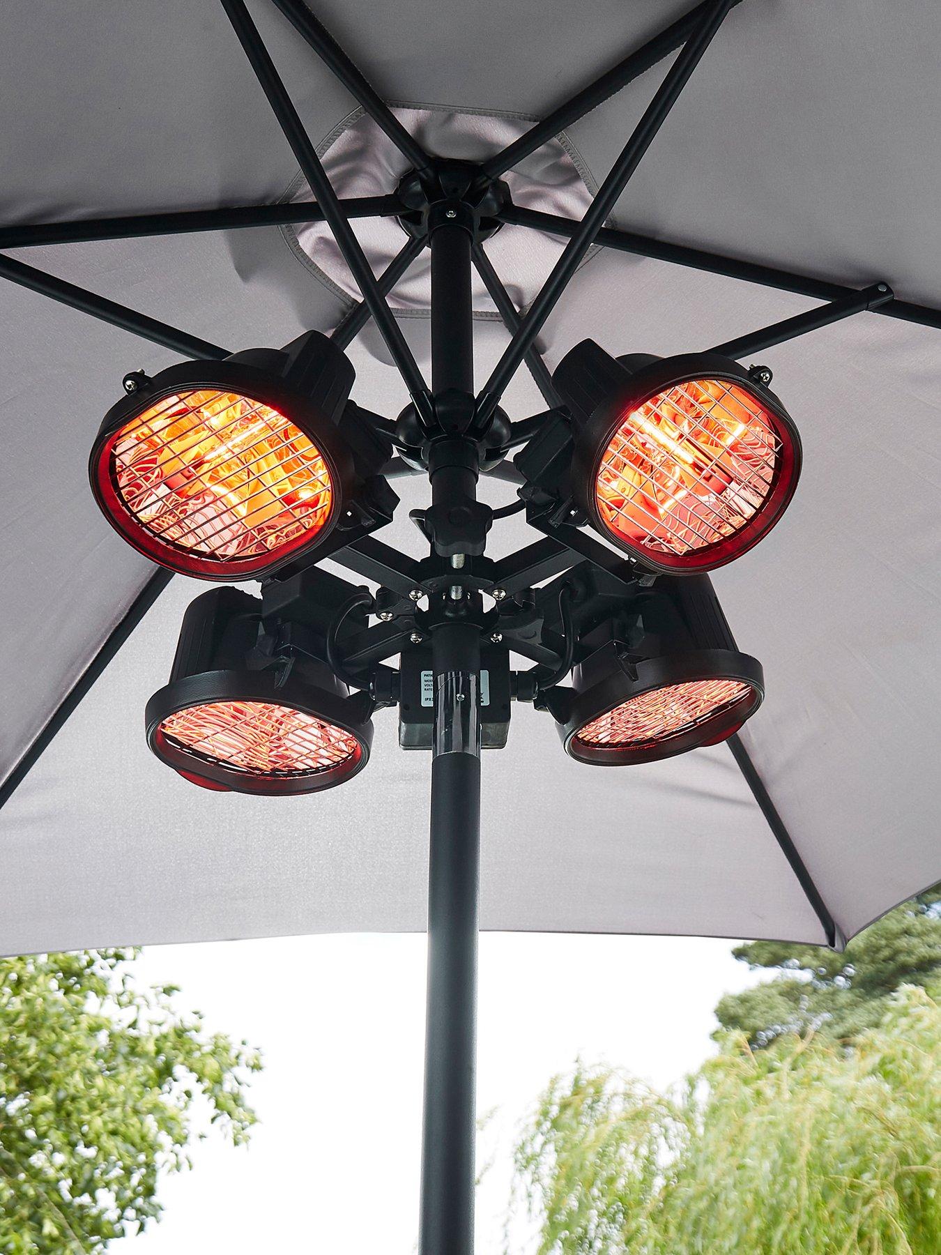 Radiant Ruby 4x450W Alum D/C Parasol Heater