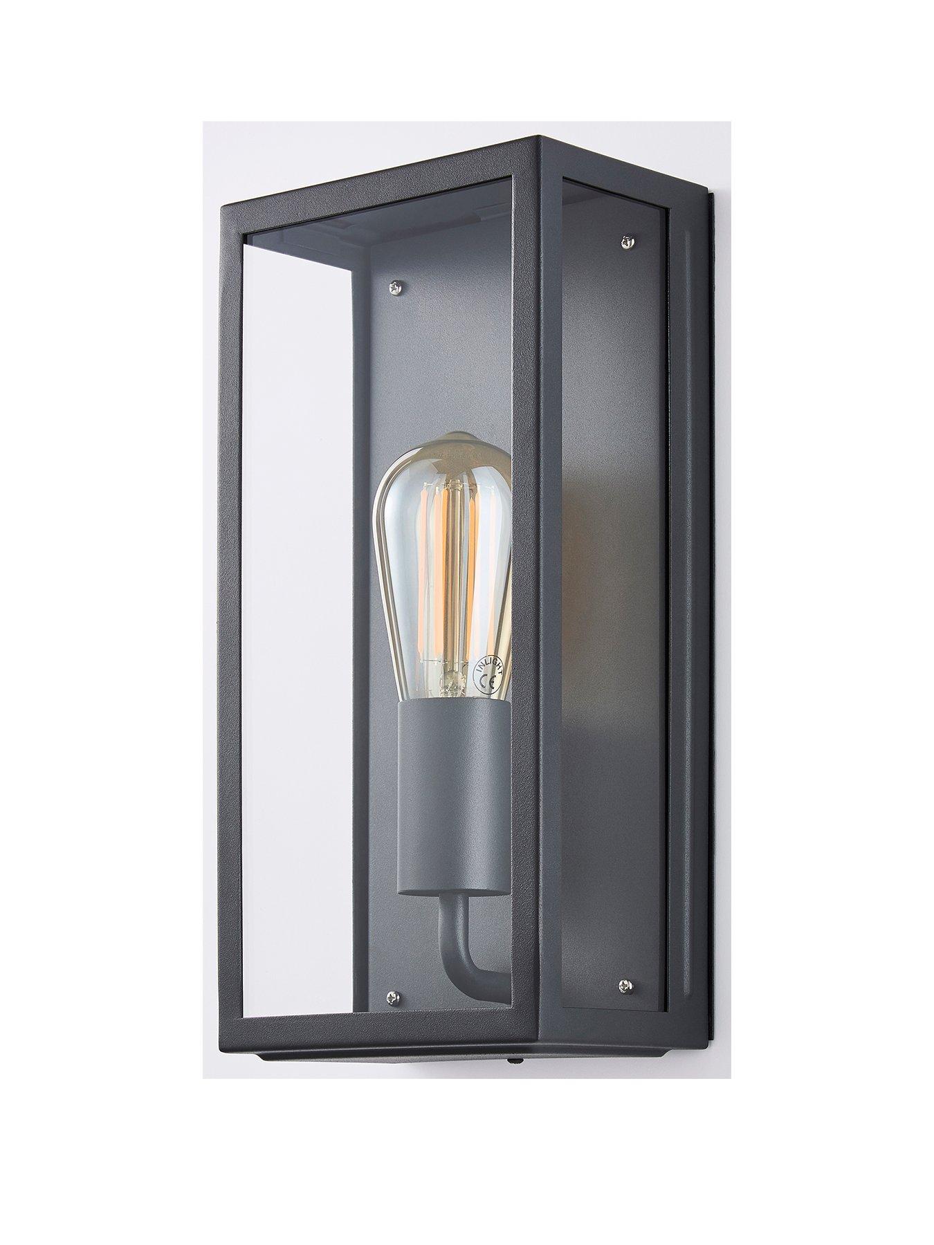  image of zinc-minerva-metal-box-lantern-anthracite