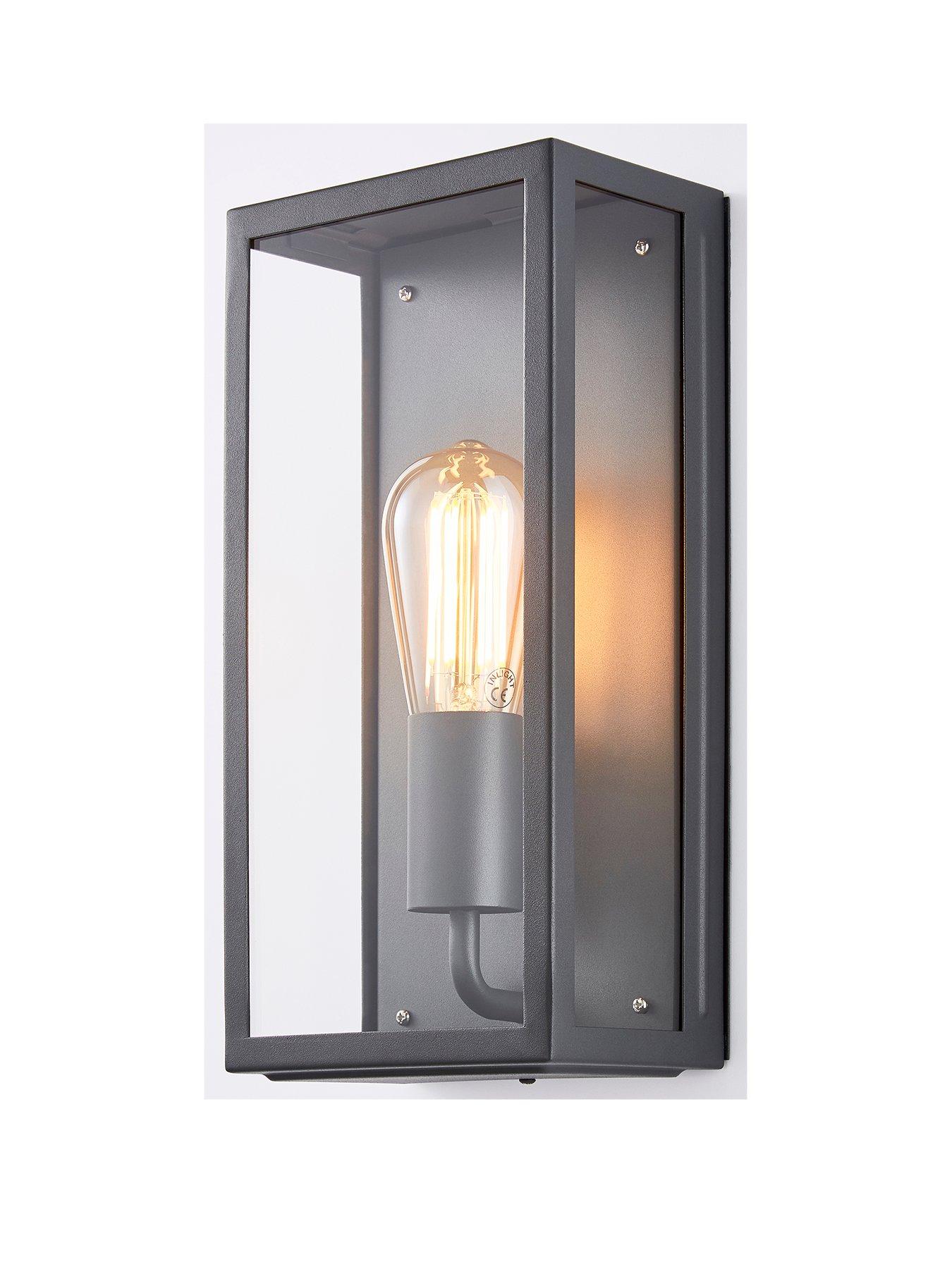  image of zinc-minerva-metal-box-lantern-anthracite