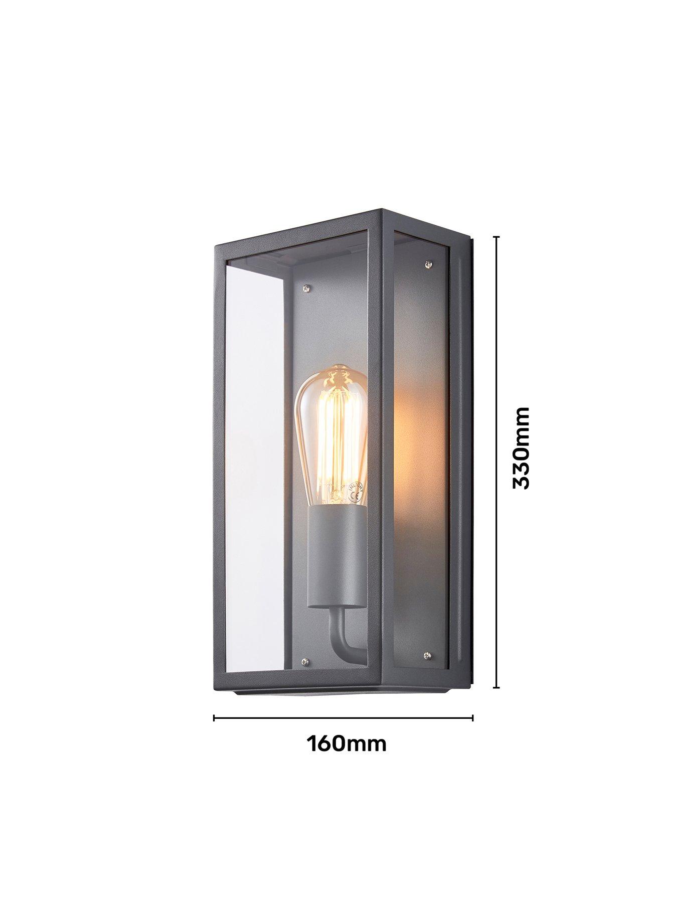  image of zinc-minerva-metal-box-lantern-anthracite